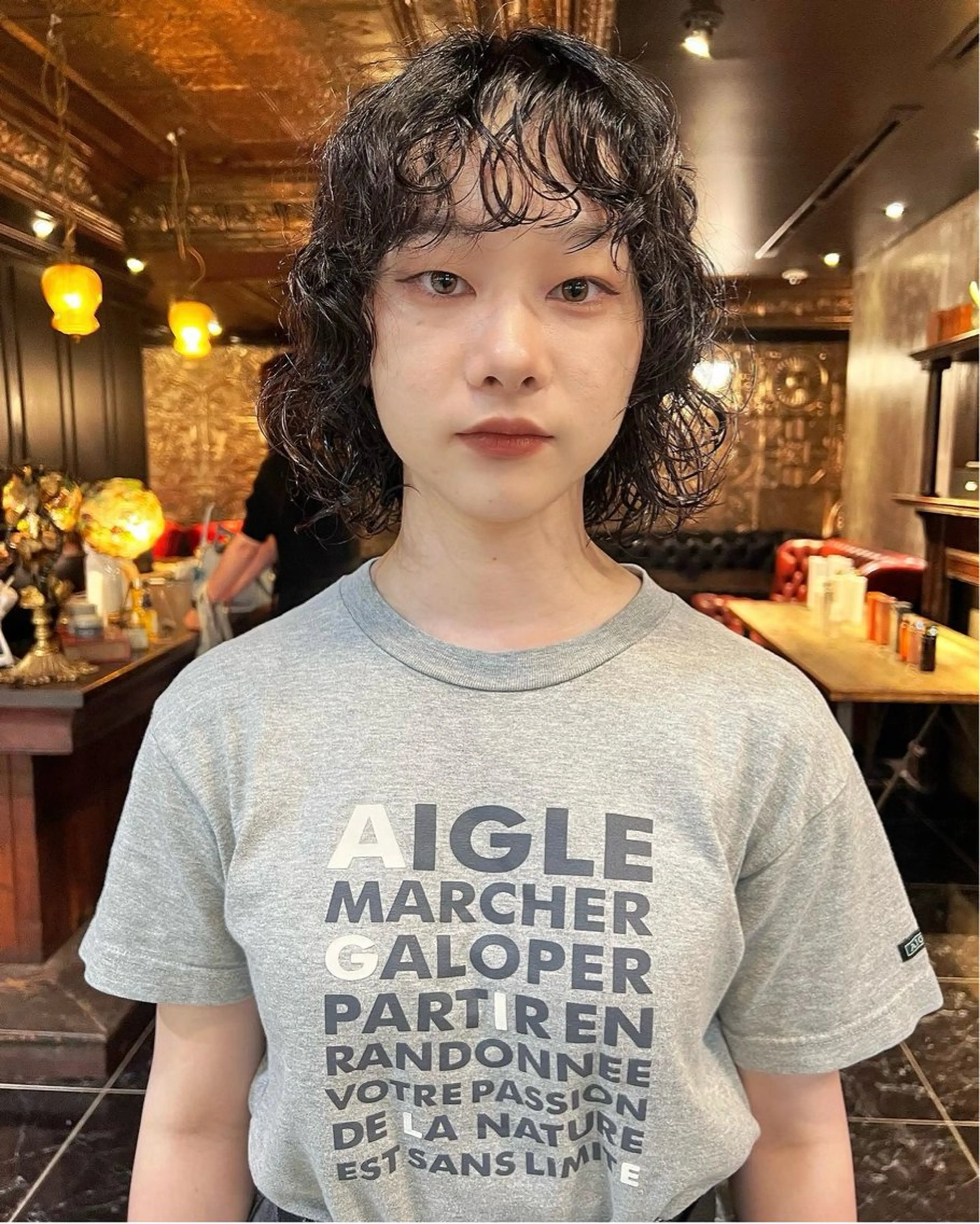 ミディアム パーマ カット パーマ トリートメント 圧倒的デザイン力 店長🎨RENAのヘアスタイル