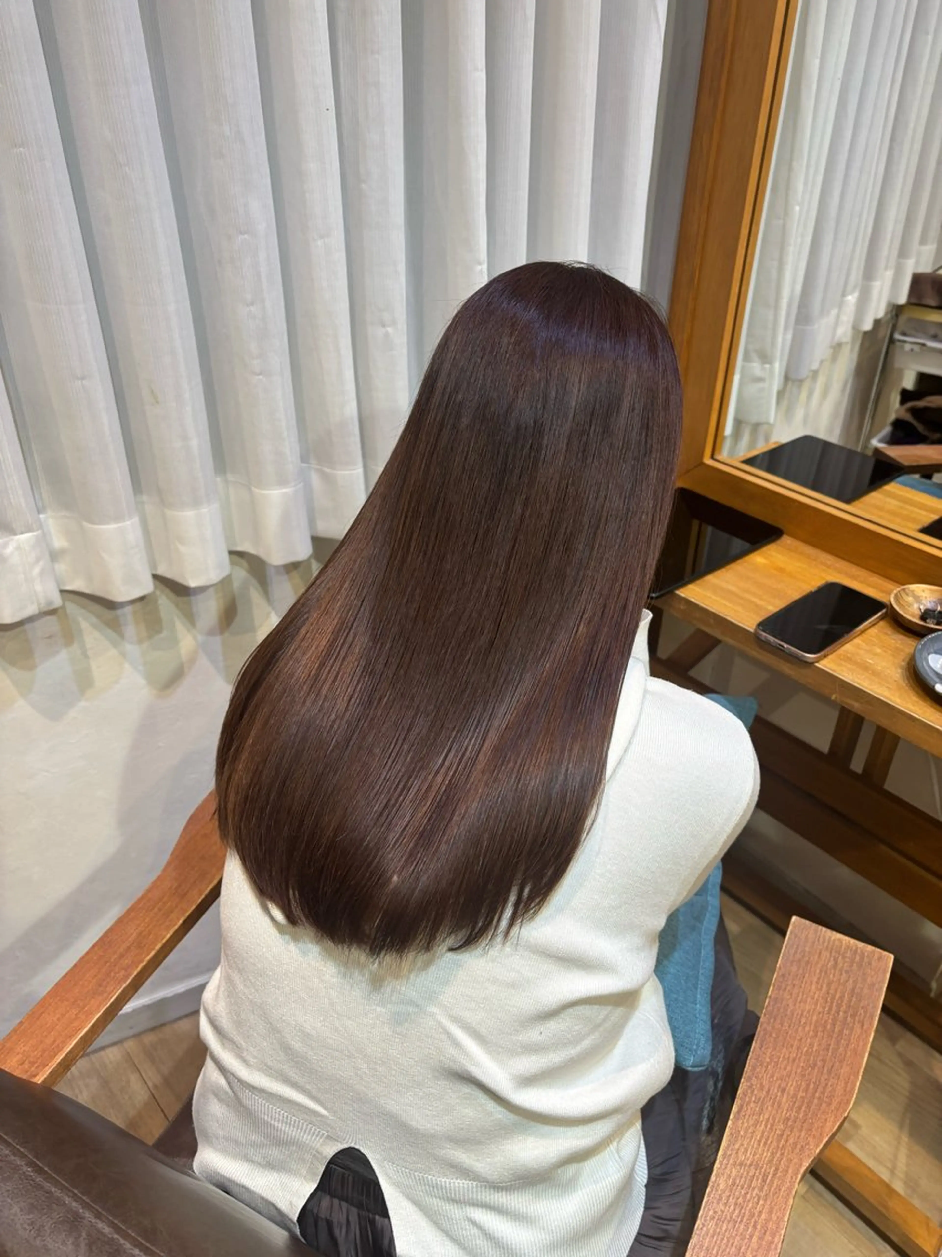 ロング カラー ブラウンカラー RINNO🌷艶髪/ 艶カラー/縮毛矯正のヘアスタイル