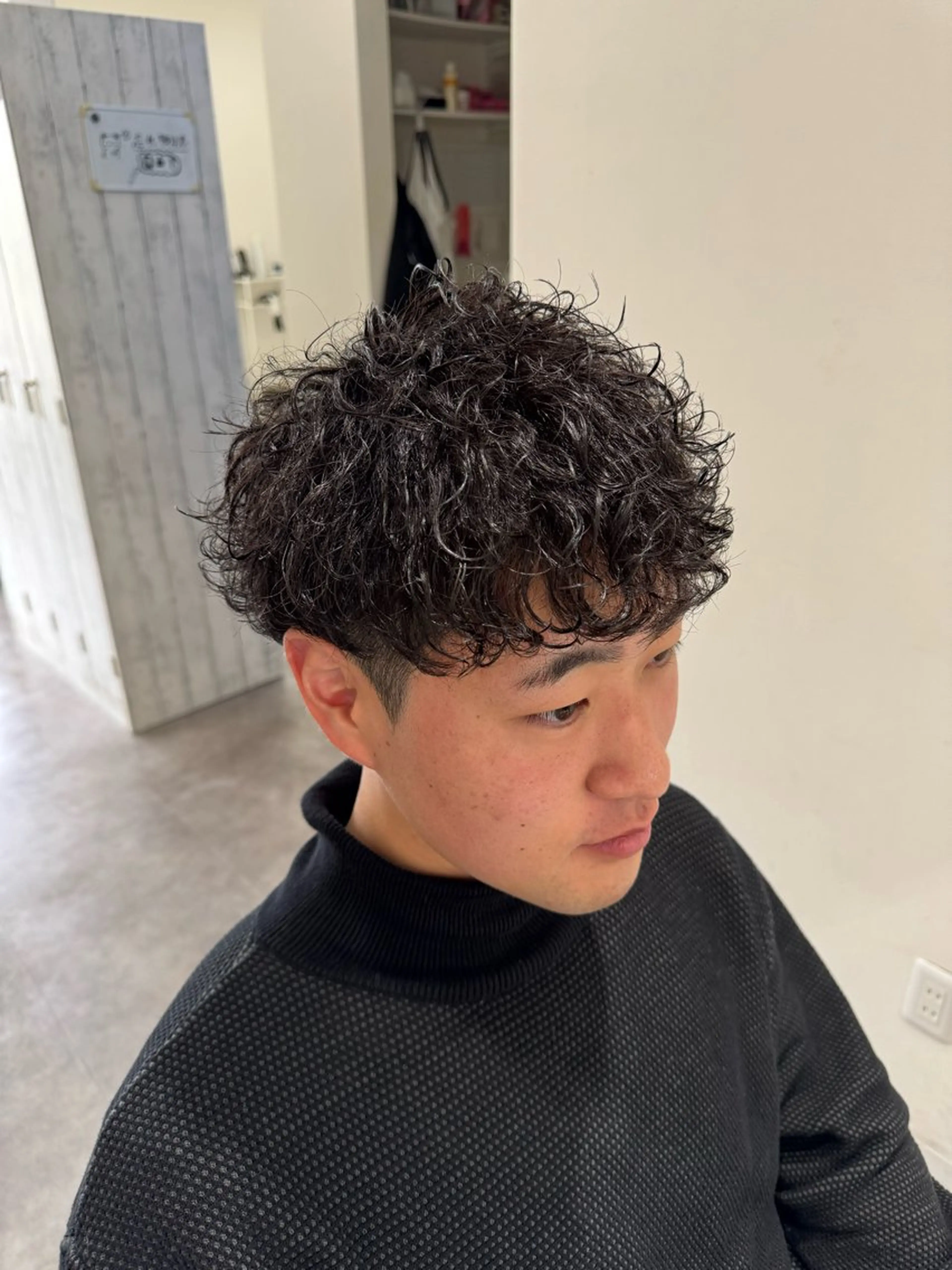 ショート メンズ メンズパーマ カット パーマ トリートメント メンズ特化美容師 若林陸のヘアスタイル