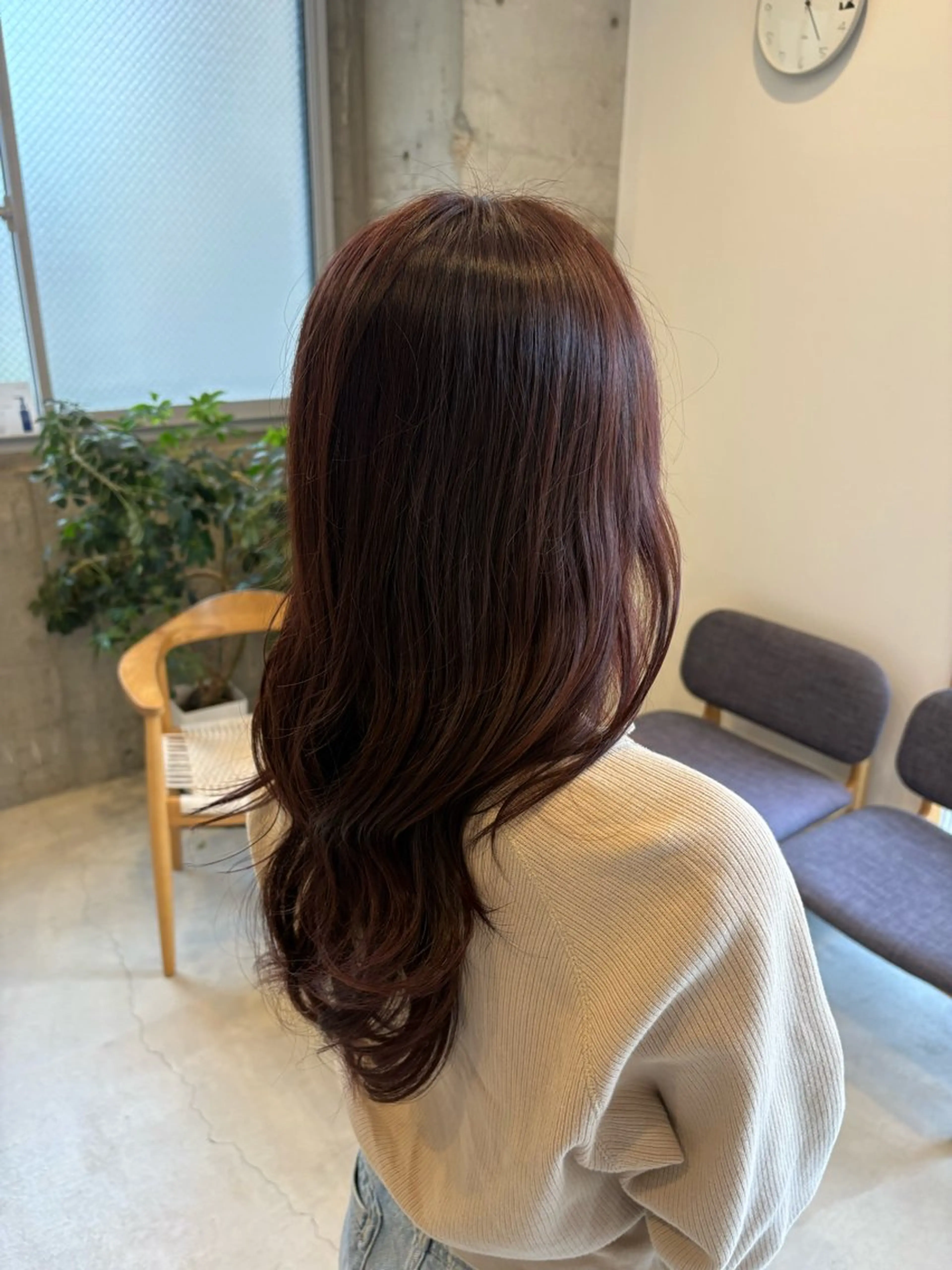 ロング ヘアカラー さくらこ/オリーブ カラー/カラーモデルのヘアスタイル