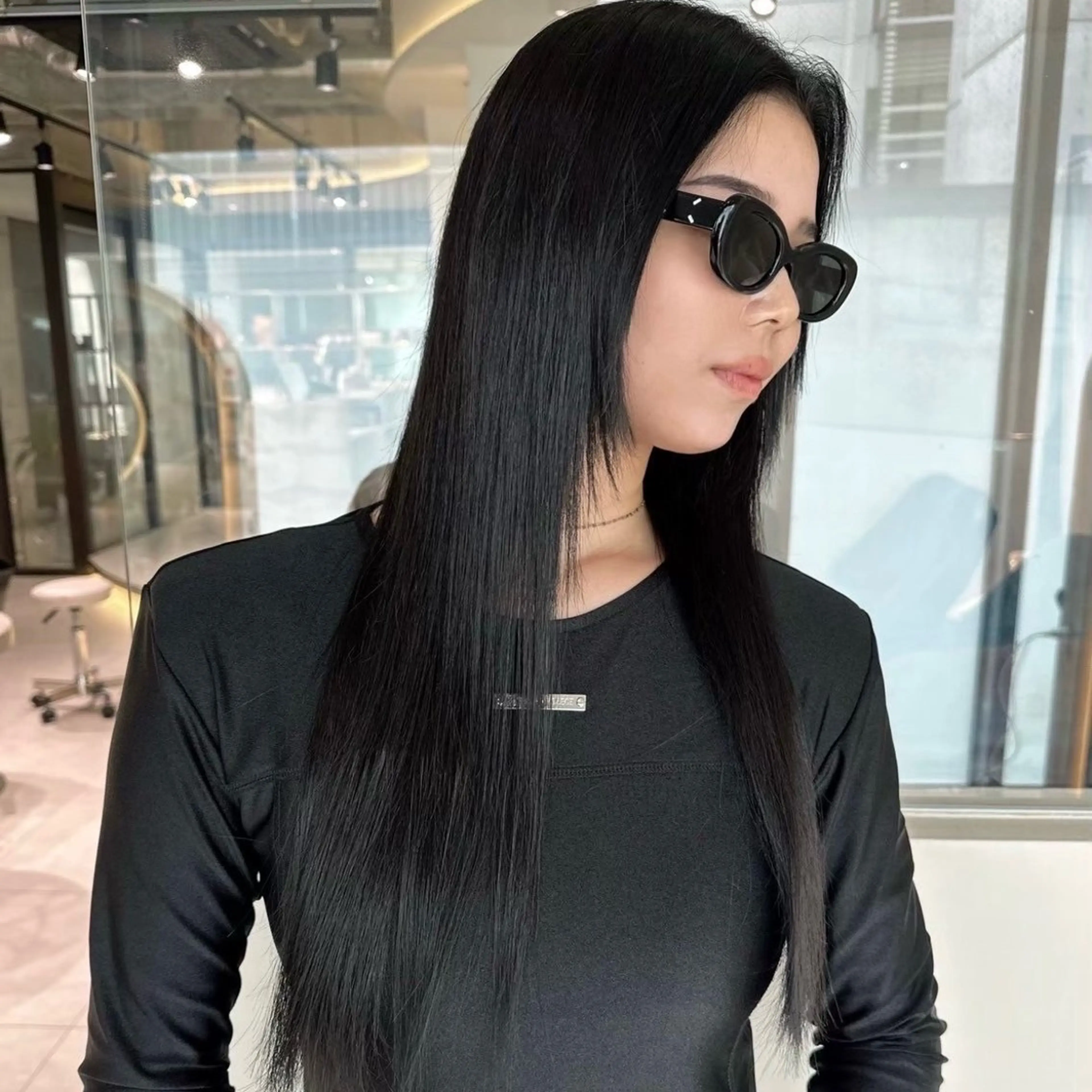 ロング 縮毛矯正 🎀Rimi୨୧ ✨艶✨color🎀のヘアスタイル