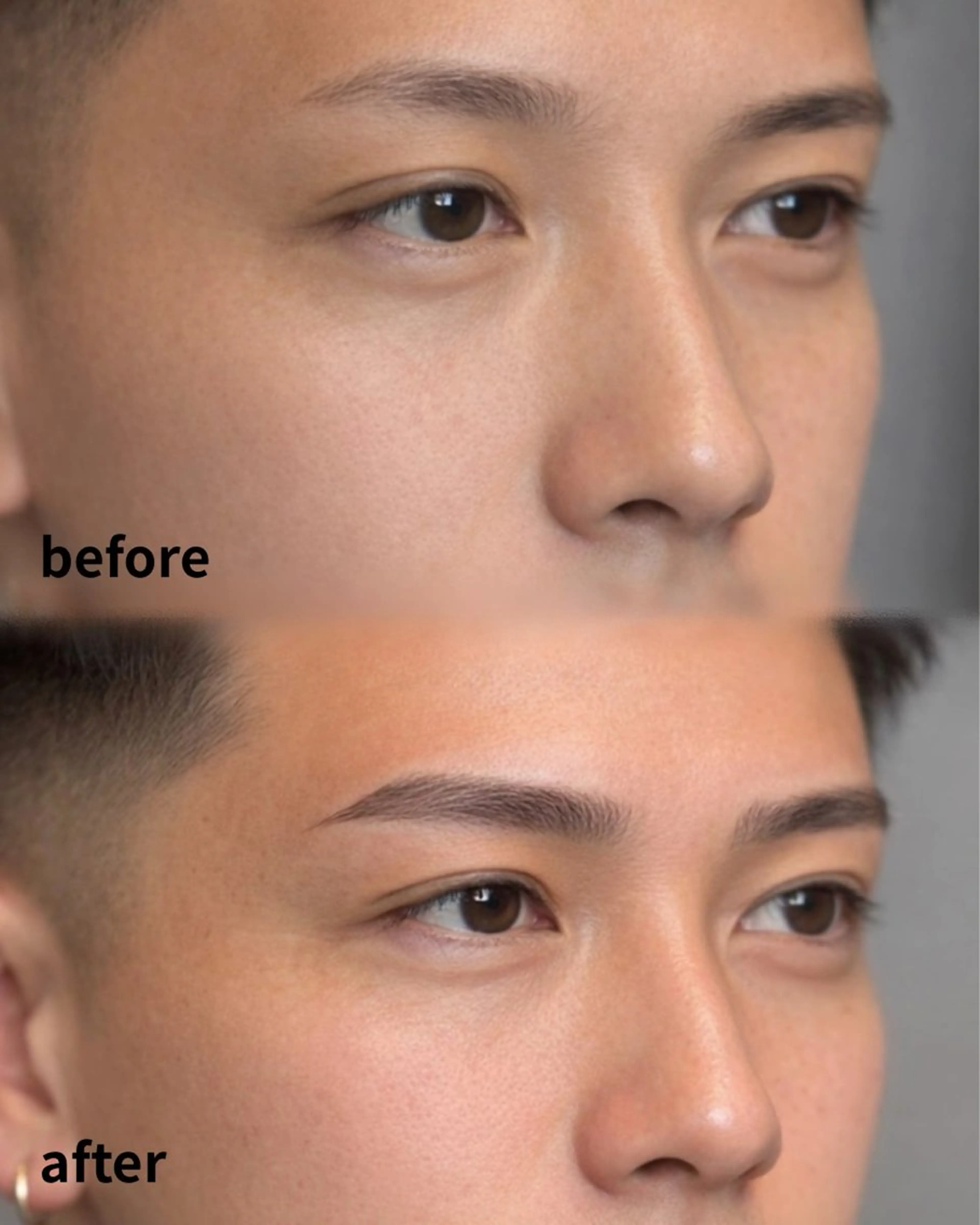 モニター募集、cosmetic tattoo （メイクタトゥー）毛並み＋パウダー仕上げの写真