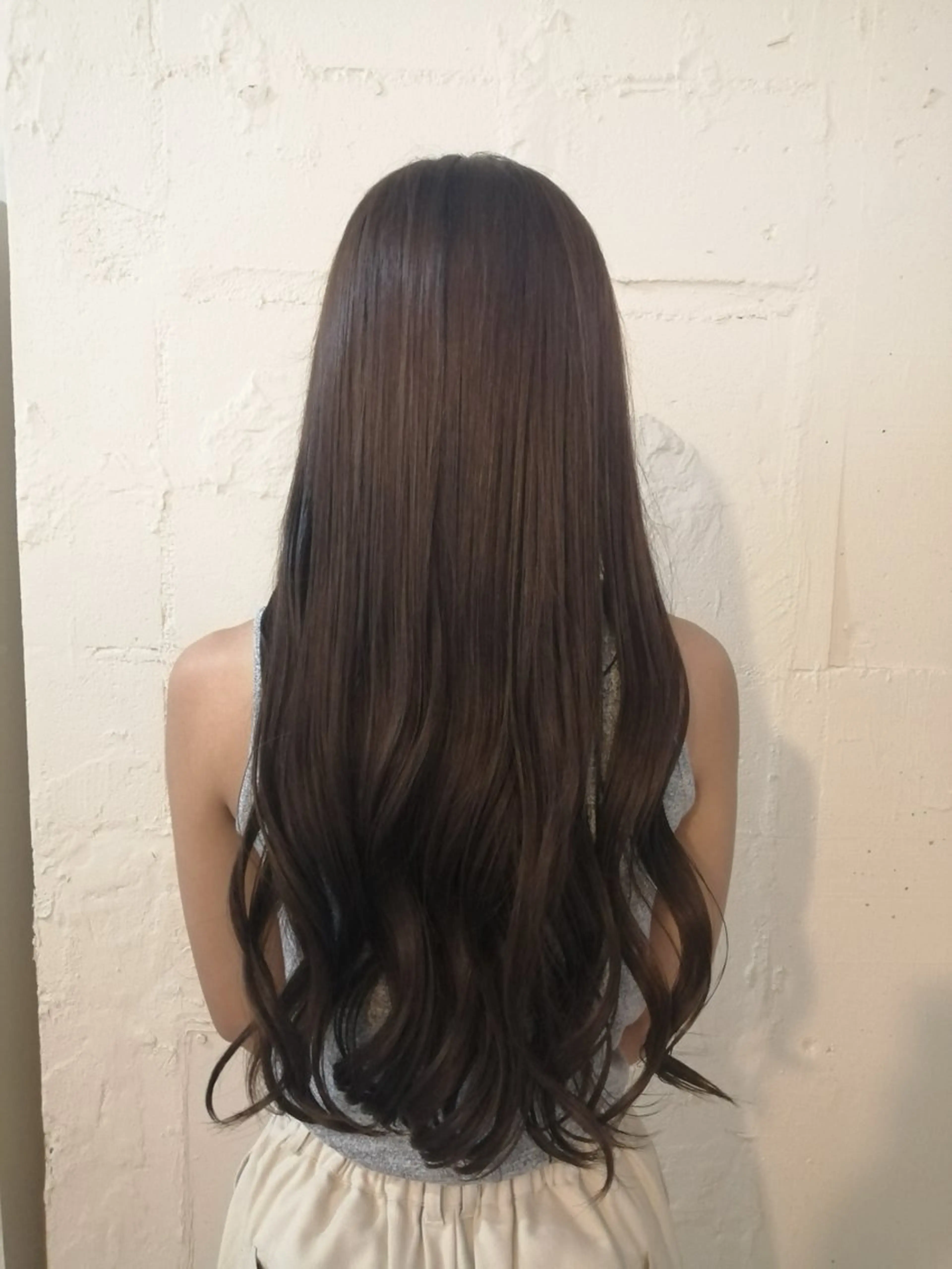 ロング カラー ブラウンカラー 福永 ちひろのヘアスタイル