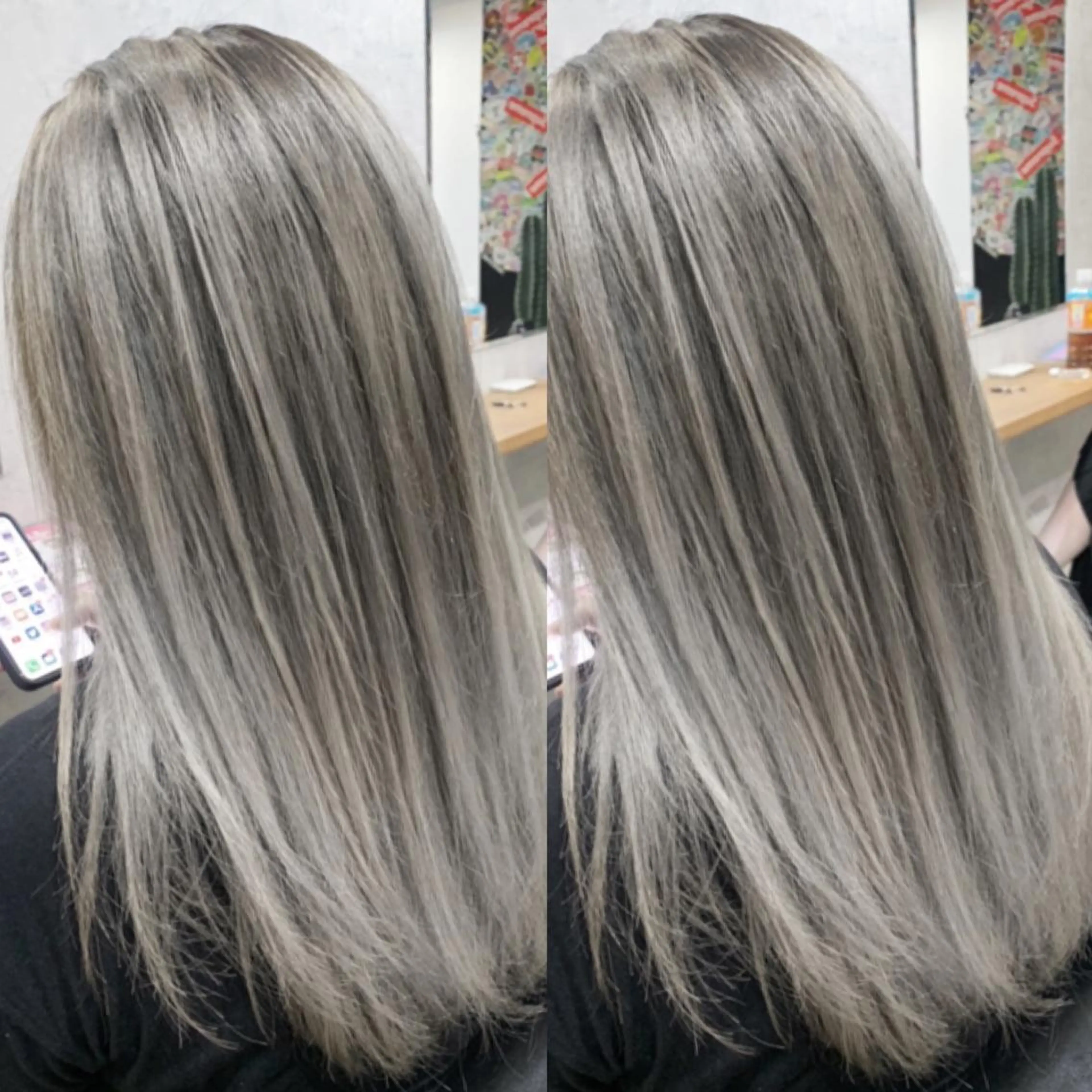 ロング カラー ダブルカラー ヘアカラー PARK by CREAM所属・松井那津子 /ハイライトブリーチのヘアスタイル