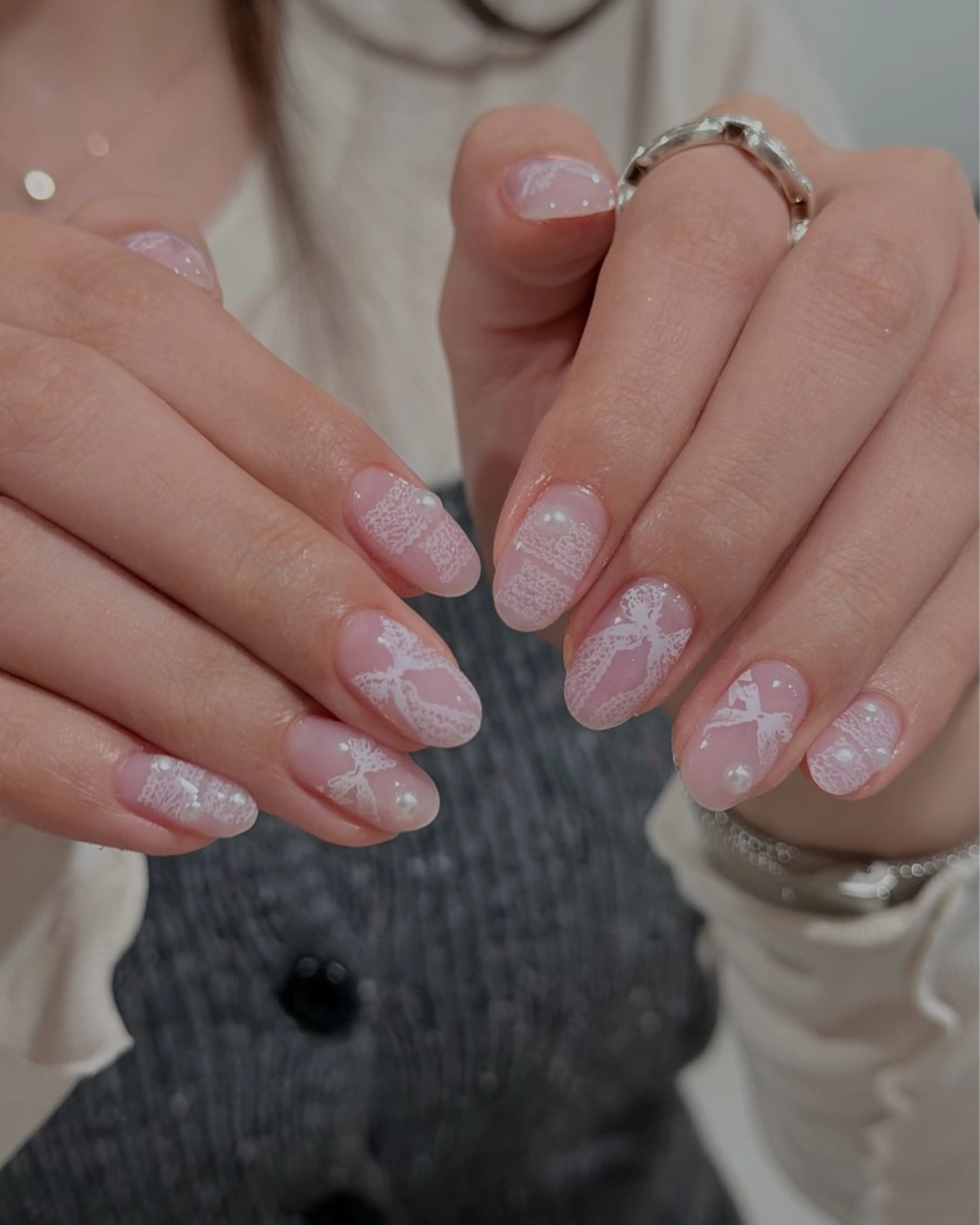 ネイル レース ハンドネイル ANOVA アノヴァのネイルデザイン