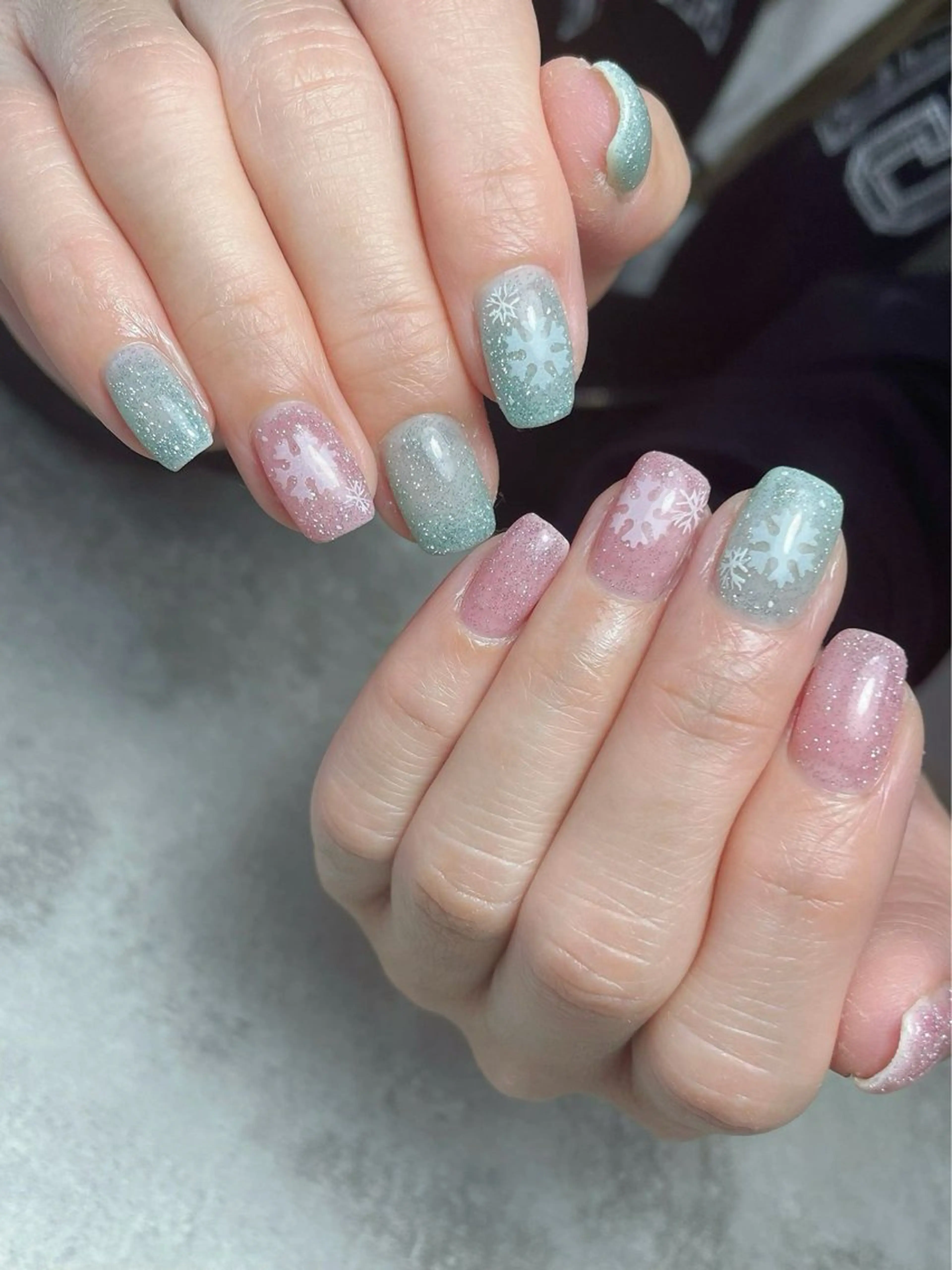 ネイル フラッシュネイル 冬ネイル ハンドネイル Ai Nail所属・Ai Nailのネイルデザイン