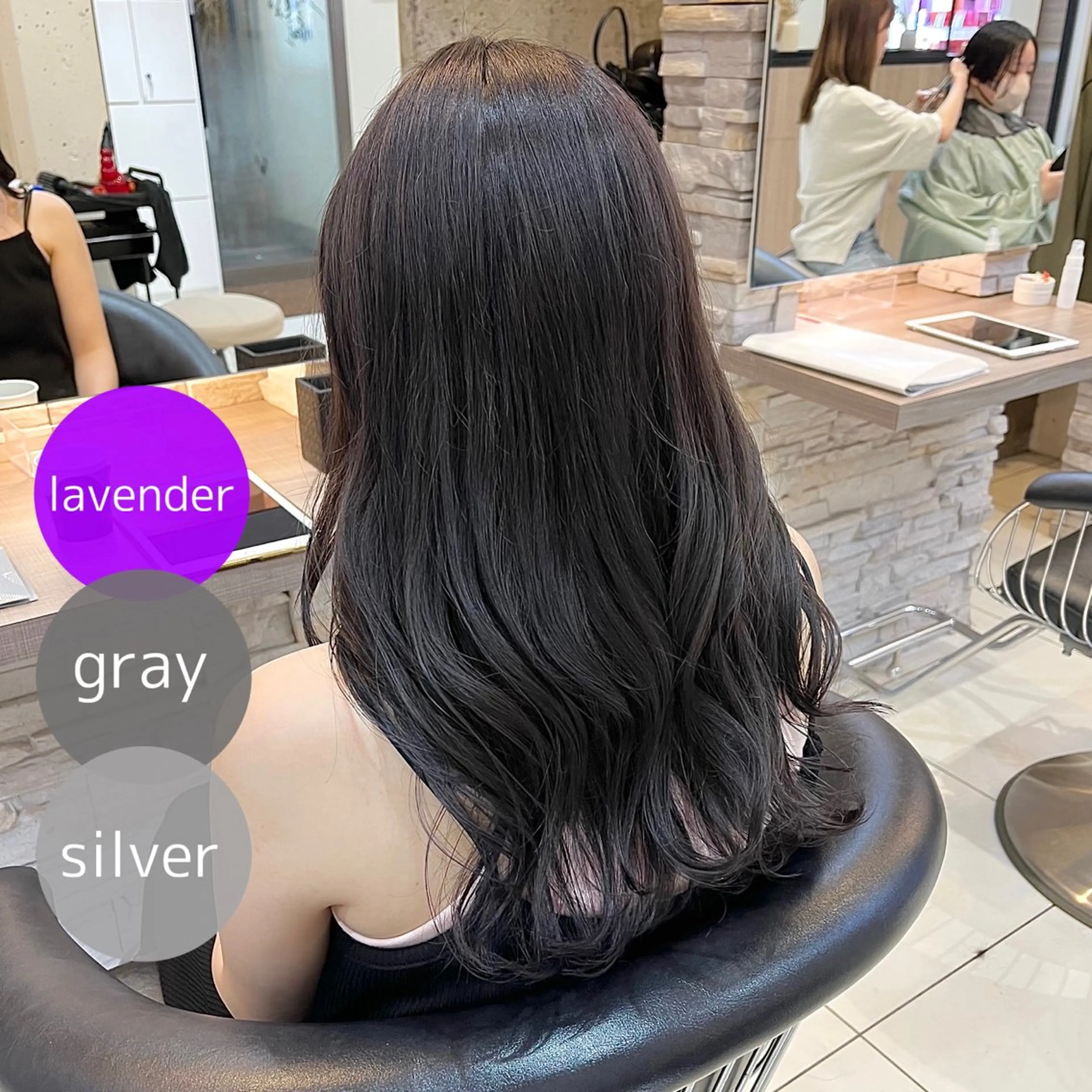 ロング カラー ベージュカラー 透明感カラー グレージュ ラベンダーカラー ラベンダーグレージュ ヘアカラー 透明感カラー/ くびれヘア/館岡俊平のヘアスタイル