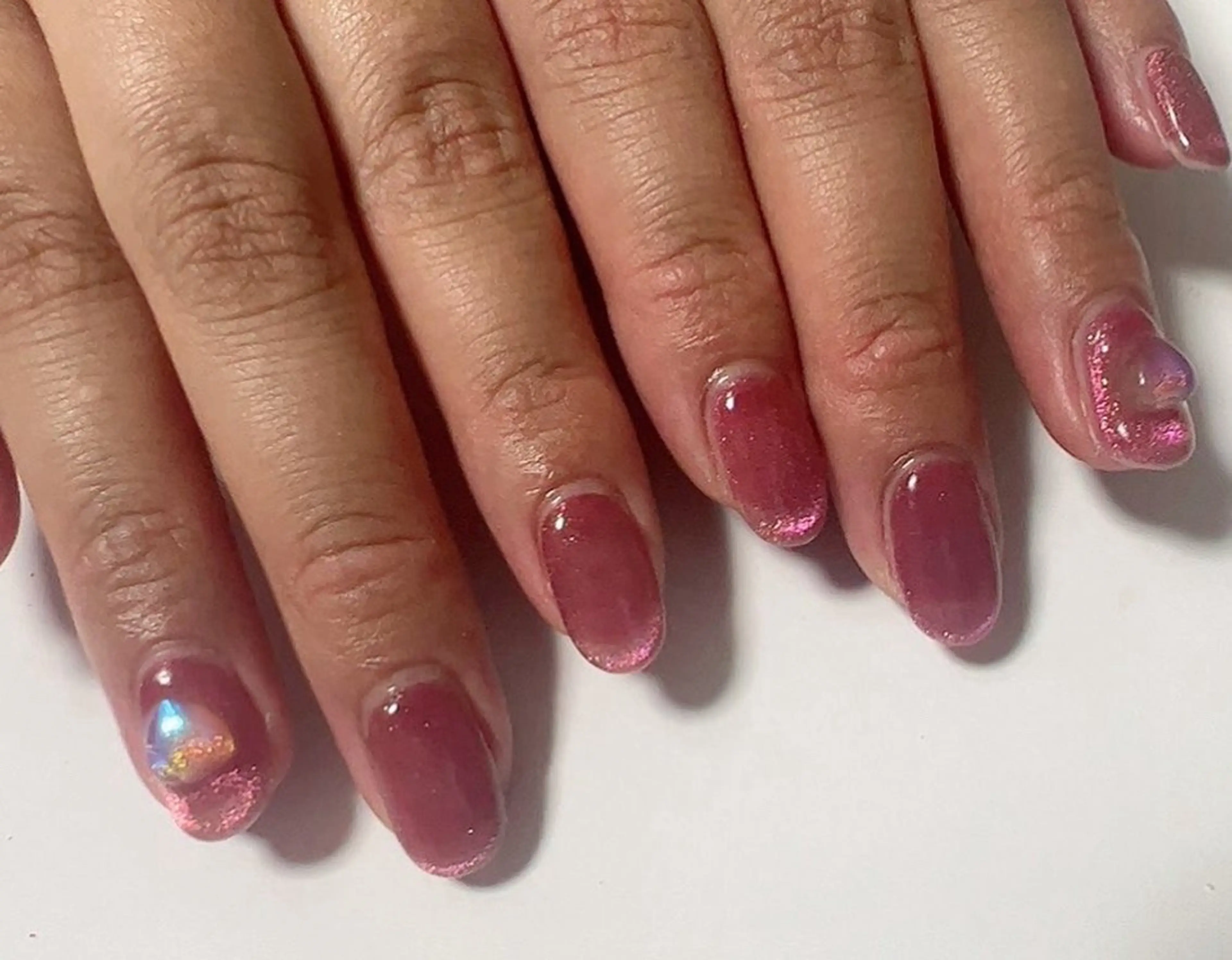 ネイル オーロラネイル フットネイル フレンチネイル ジェルネイル 韓国ネイル kikinail 溝の口のネイルデザイン