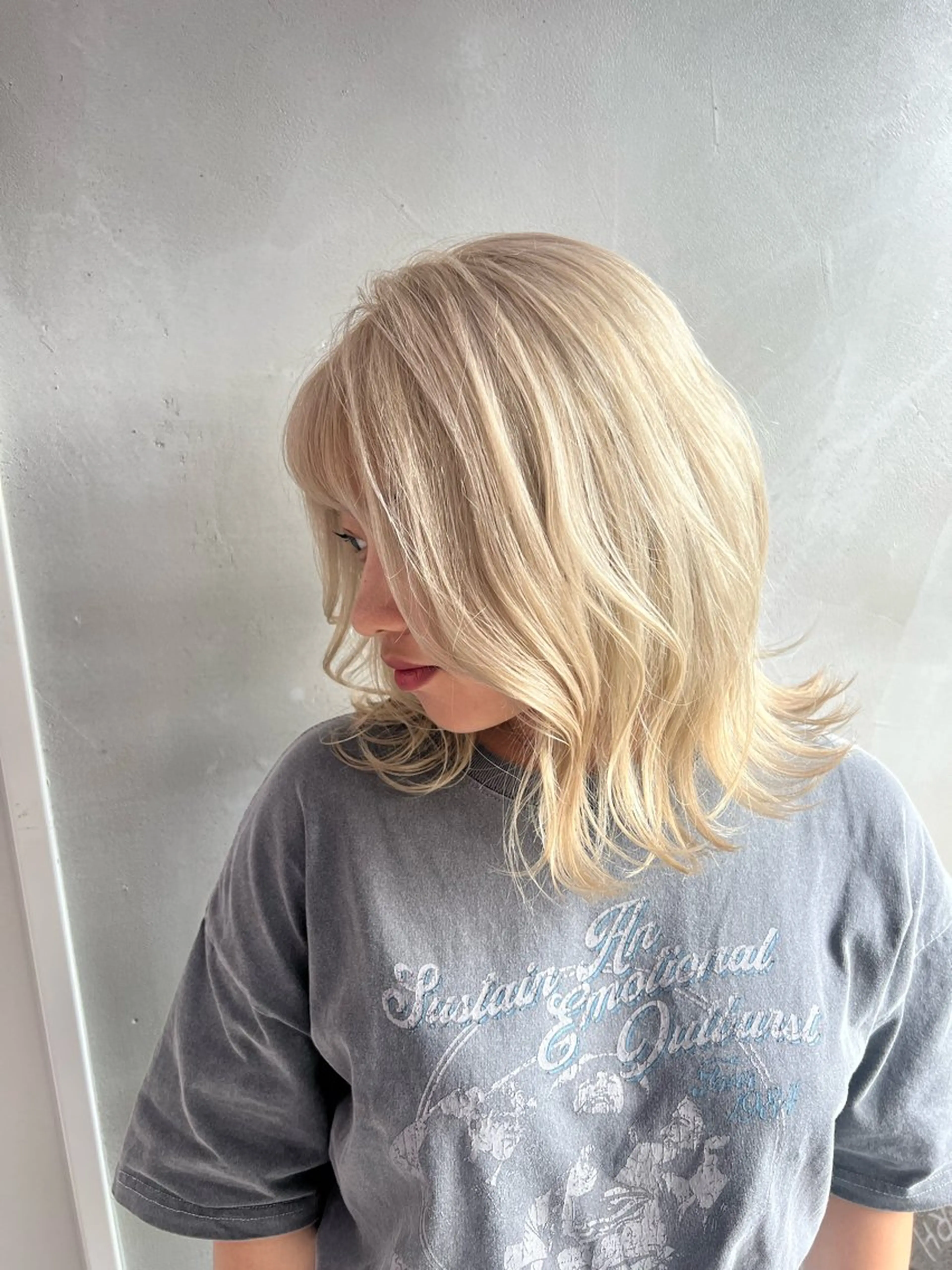 ブリーチ+オンカラーの写真