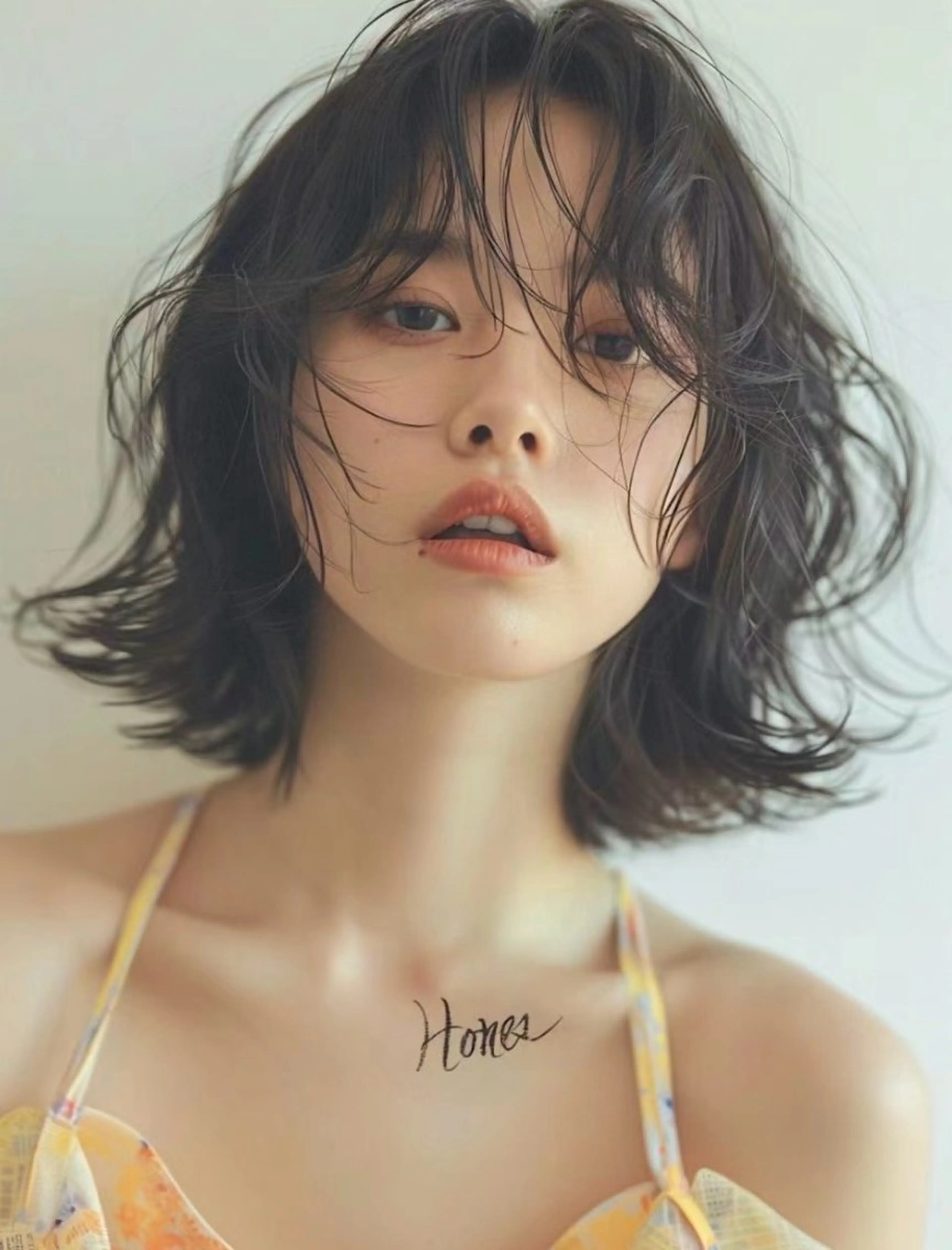 ミディアム カラー カット ヘアカラー トリートメント レイヤー/柔色 カラー/SAkiのヘアスタイル