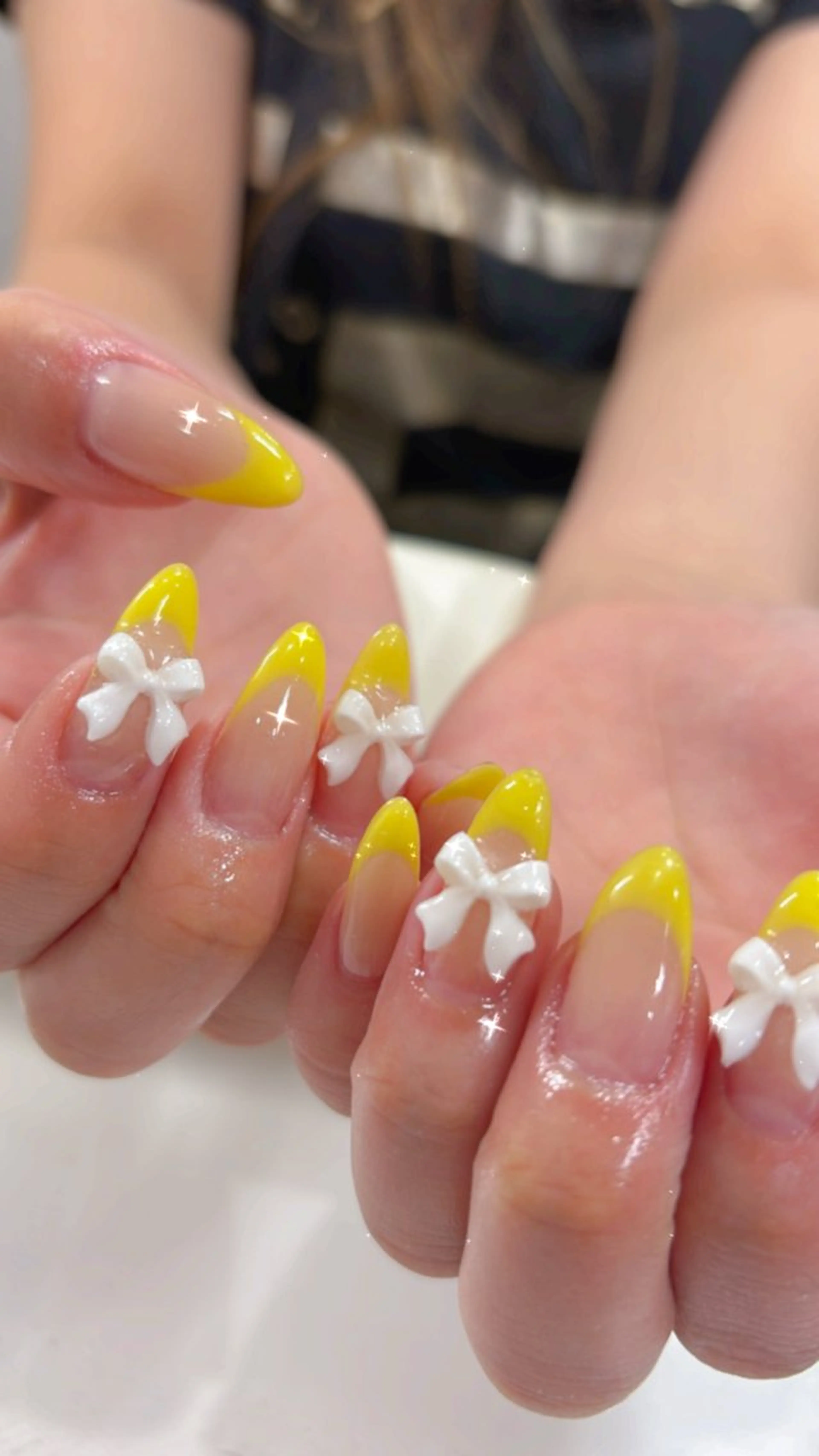 ネイル フレンチネイル パステルネイル 春ネイル 黄色 ハンドネイル wooone所属・鶴橋wooone nail.rieのネイルデザイン