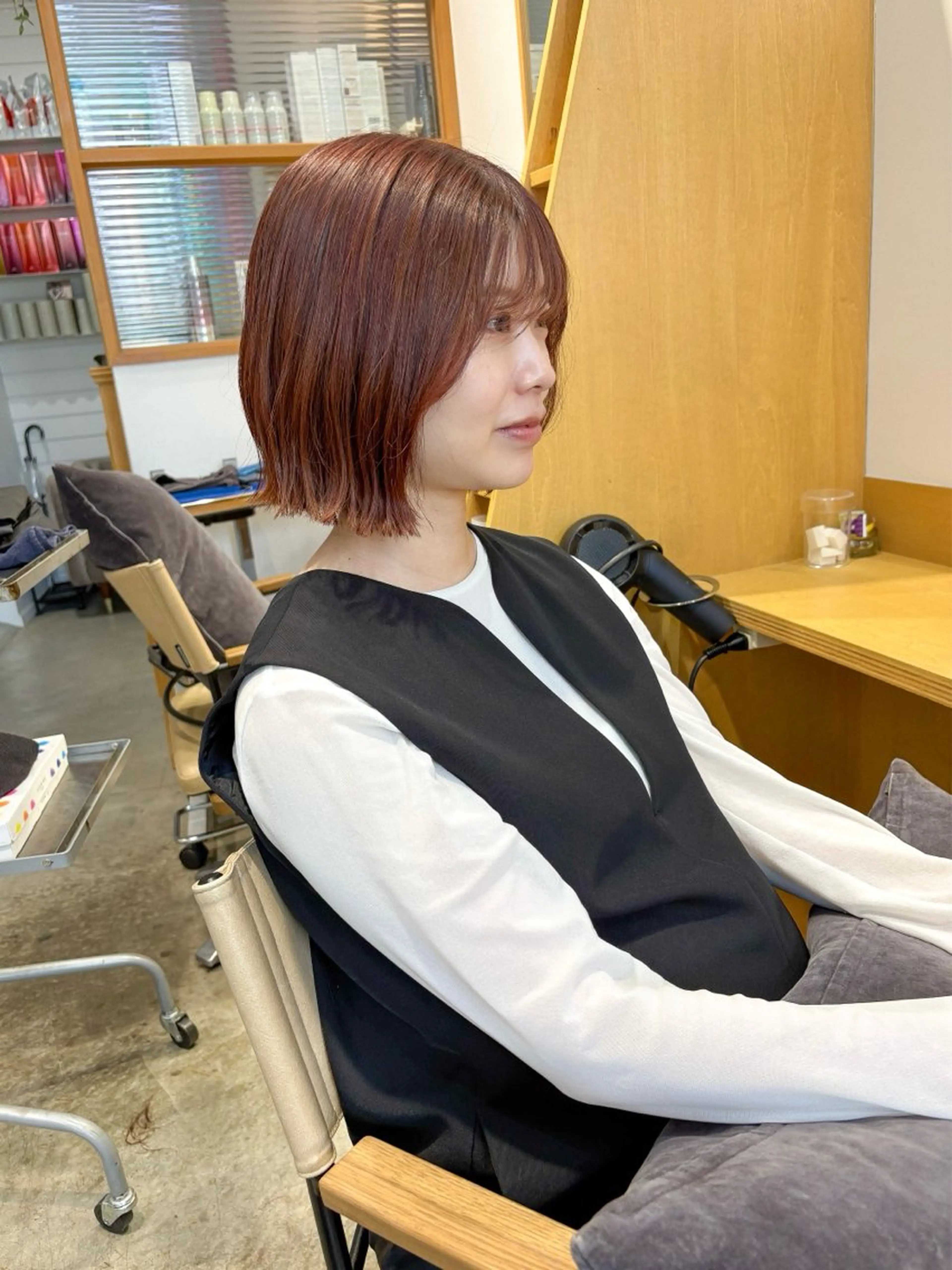 ショート カラー カット ヘアカラー トリートメント 石上 沙也香のヘアスタイル