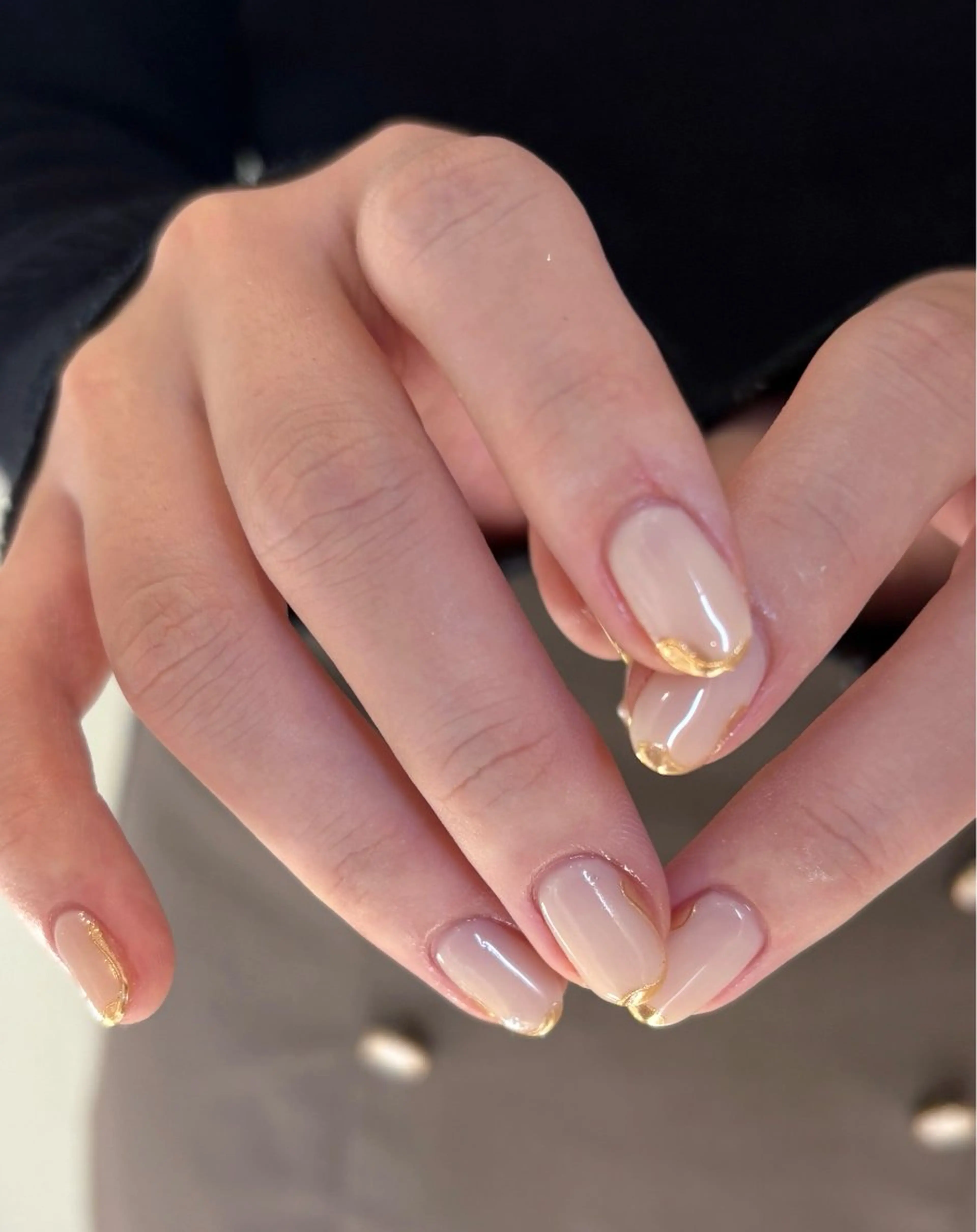 ネイル フレンチネイル ミラーネイル Shizuku 川越ネイルサロンのネイルデザイン