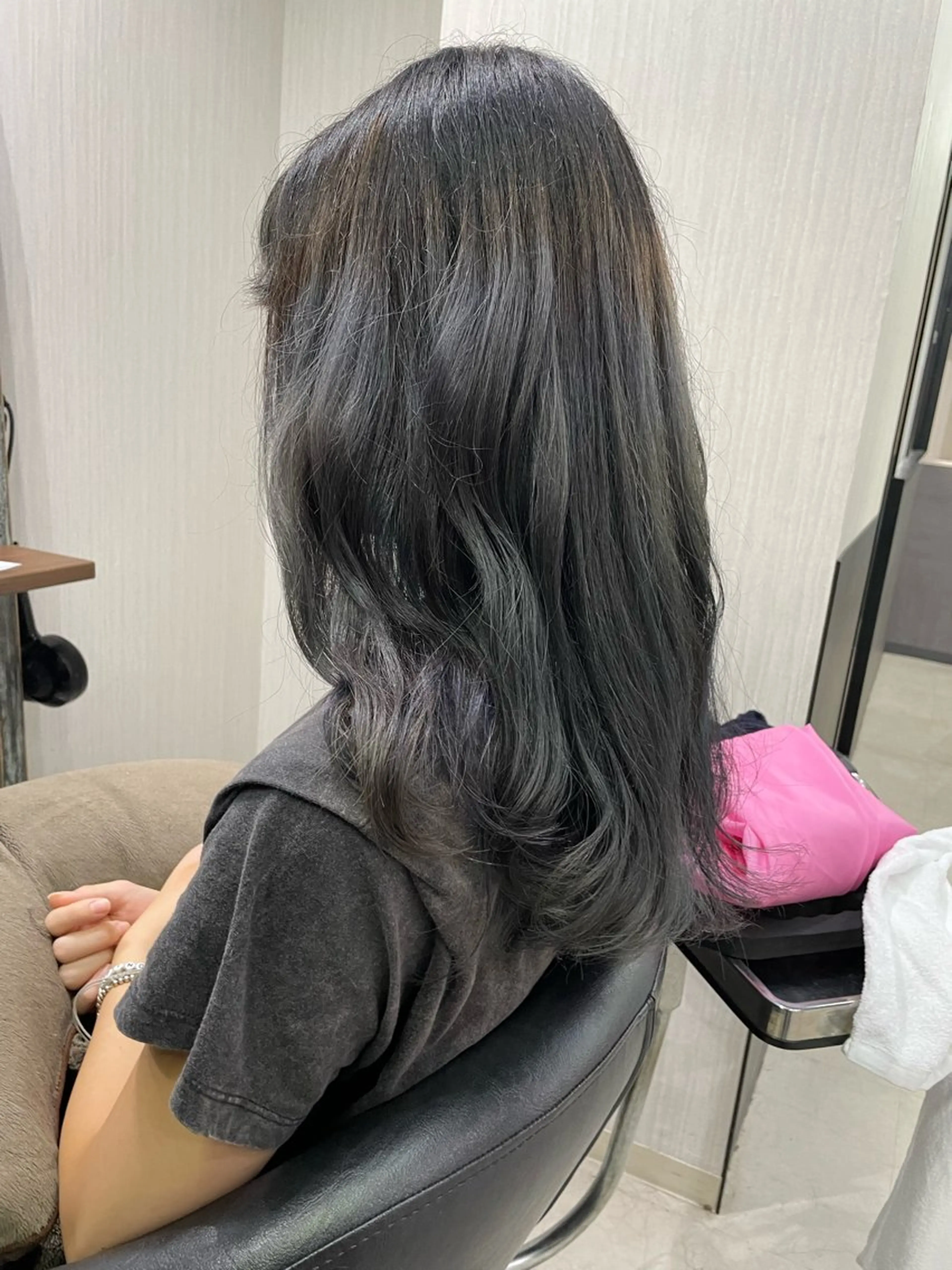 セミロング 韓国風くびれヘア/ 小顔レイヤー🧿小林のヘアスタイル