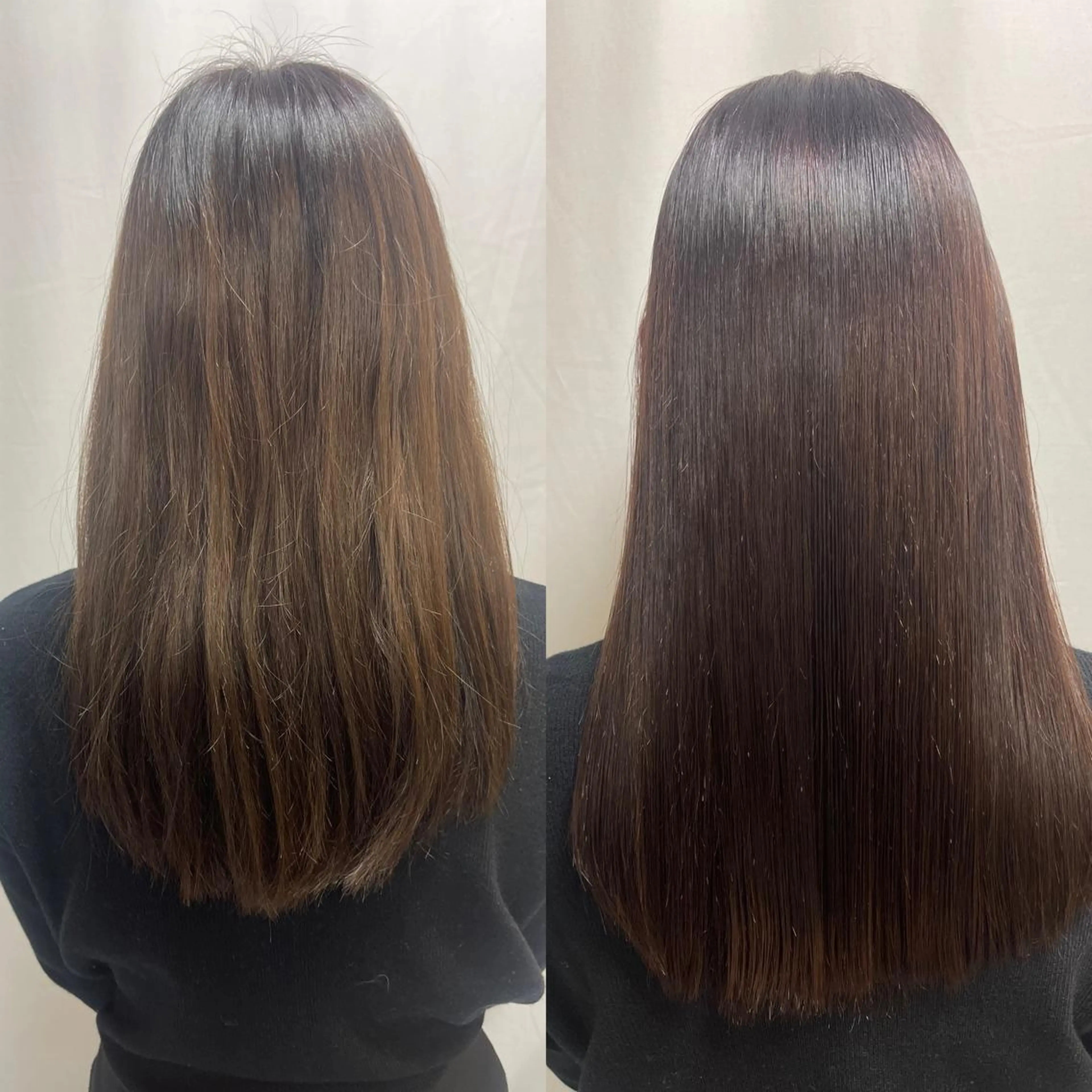 セミロング パーマ 縮毛矯正 髪質改善/縮毛矯正 /ブリーチ矯正/岡部のヘアスタイル