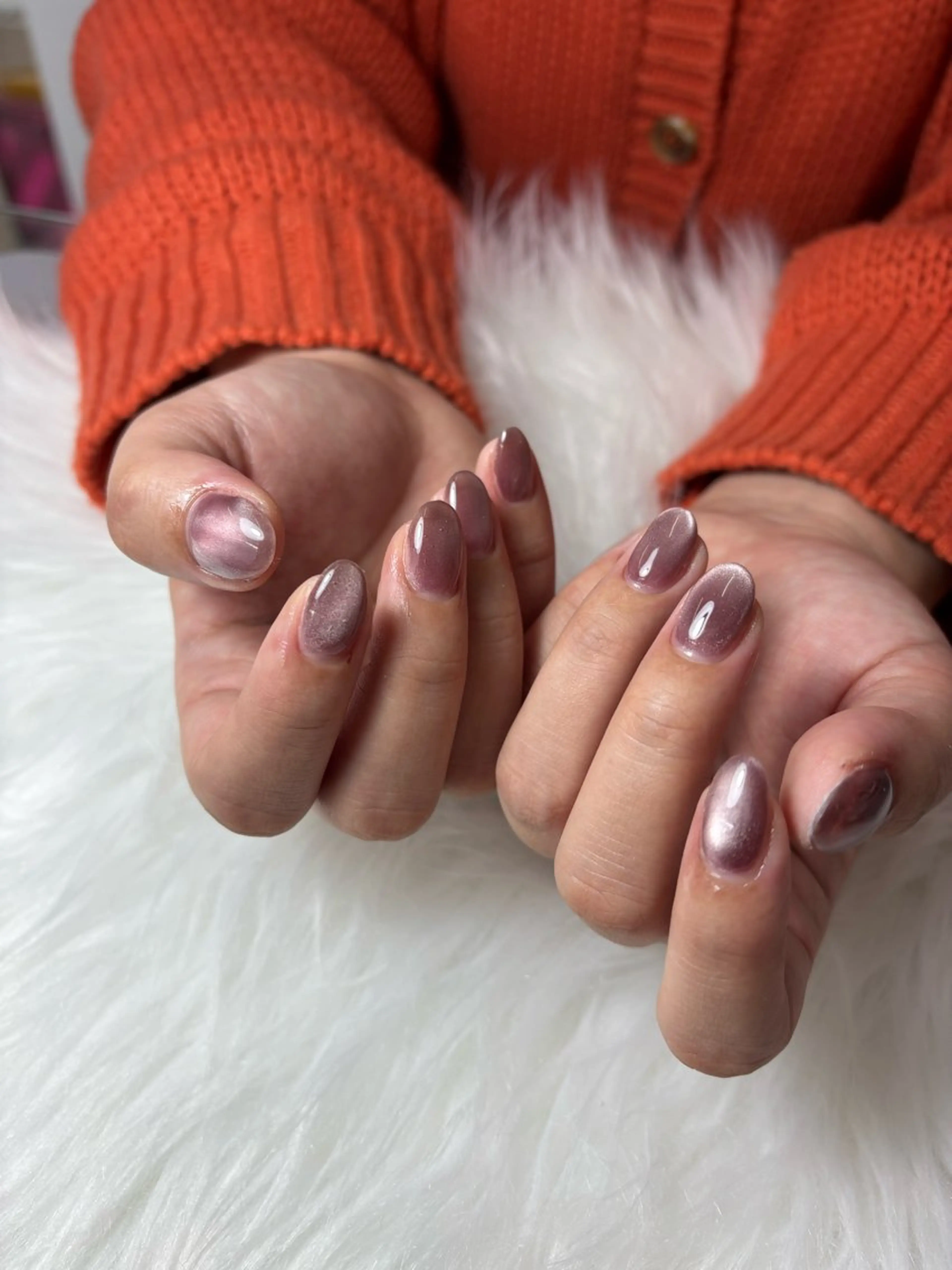 ネイル マグネットネイル ワンカラーネイル ハンドネイル NAILSALON en+所属・NAILSALON en+沖縄市美原のネイルデザイン