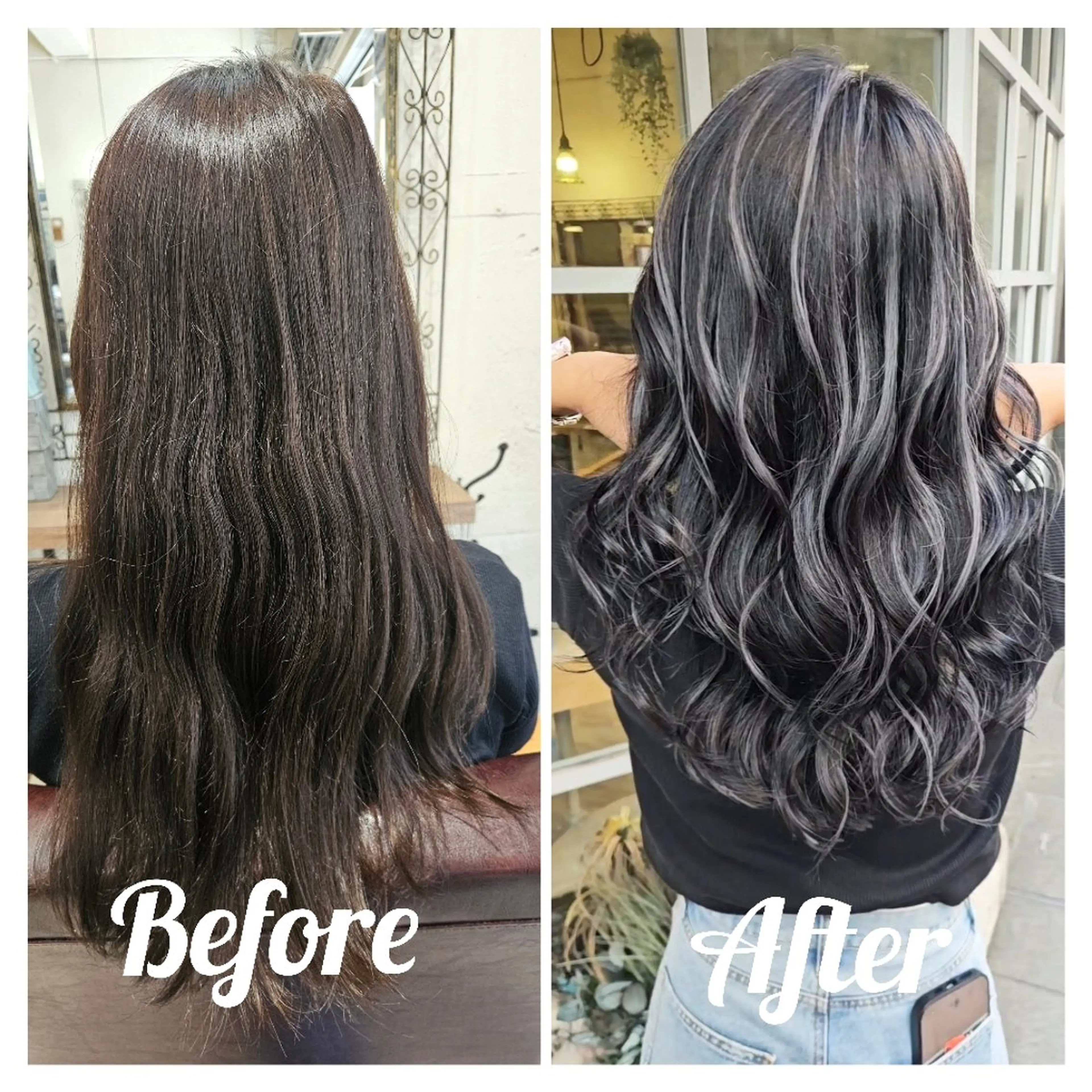 カラー バレイヤージュ ベージュカラー ブリーチ ハイライトカラー ハイトーンカラー ヘアカラー cherie所属・バレイヤージュ/ ハイライト/大内格のヘアスタイル