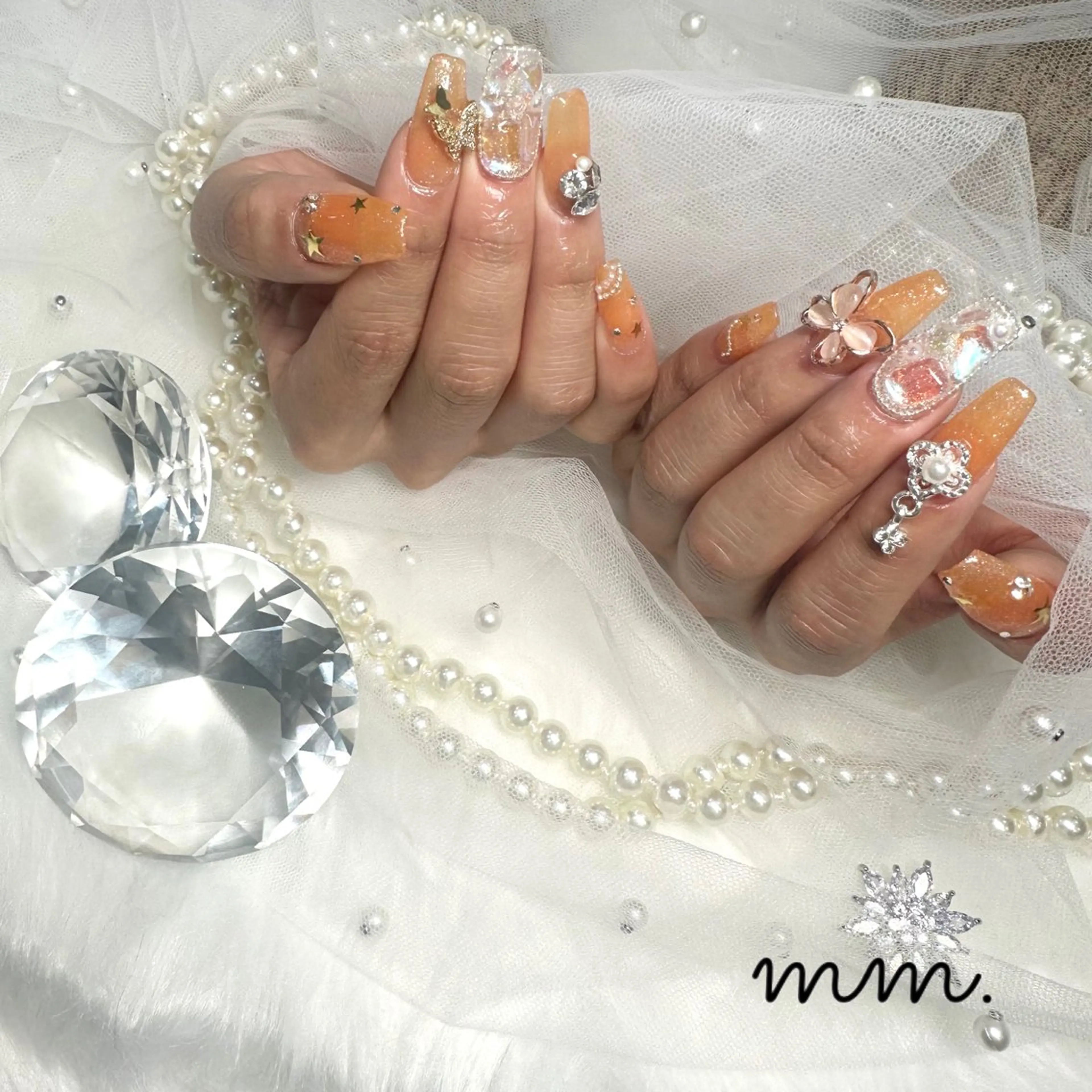 ネイル ハンドネイル 🩷🩵mm.大宮 Riyo🧸🩵🩷のネイルデザイン