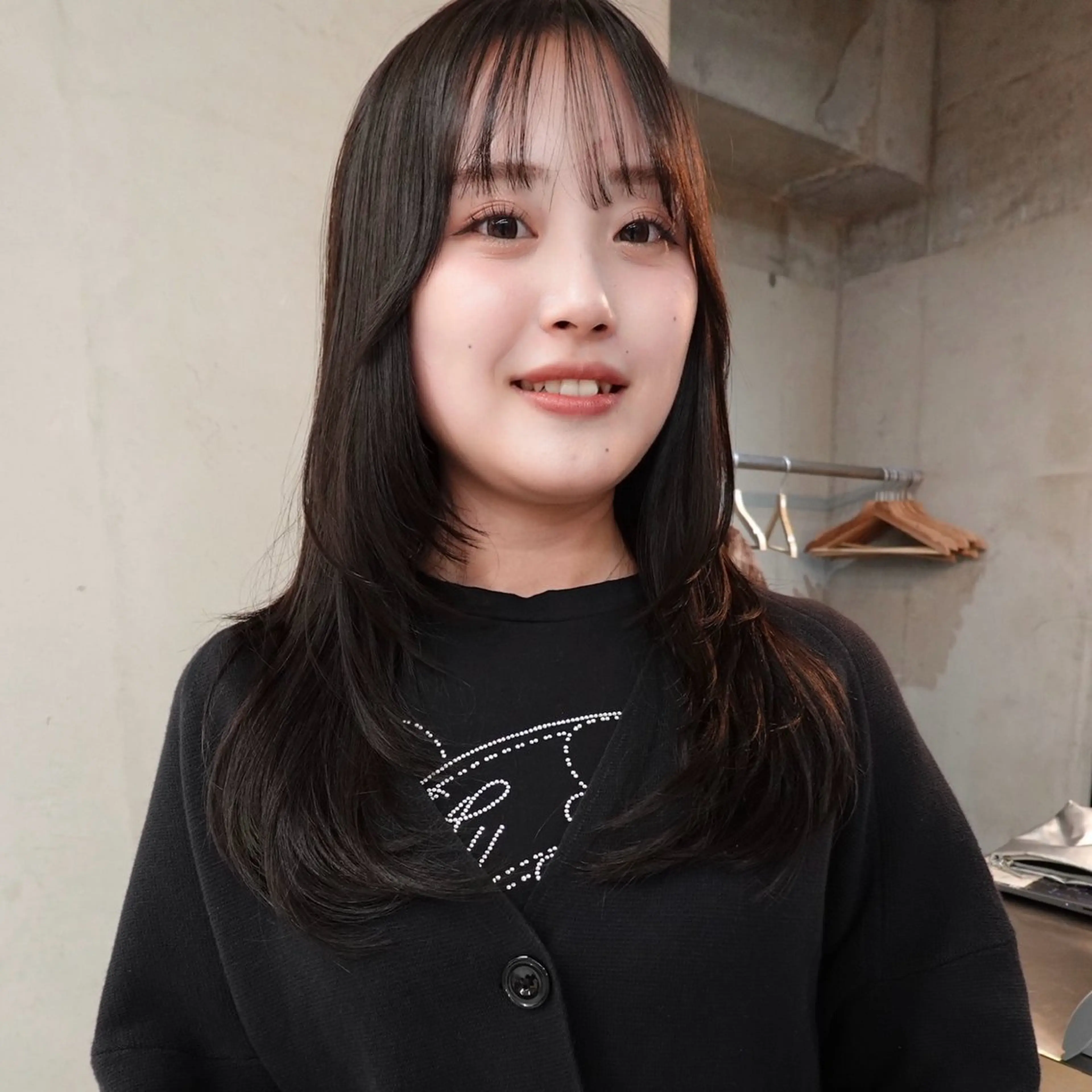 ロング レイヤーカット カット ヘアカラー 韓国レイヤー/暖色 カラー/KOTONEのヘアスタイル