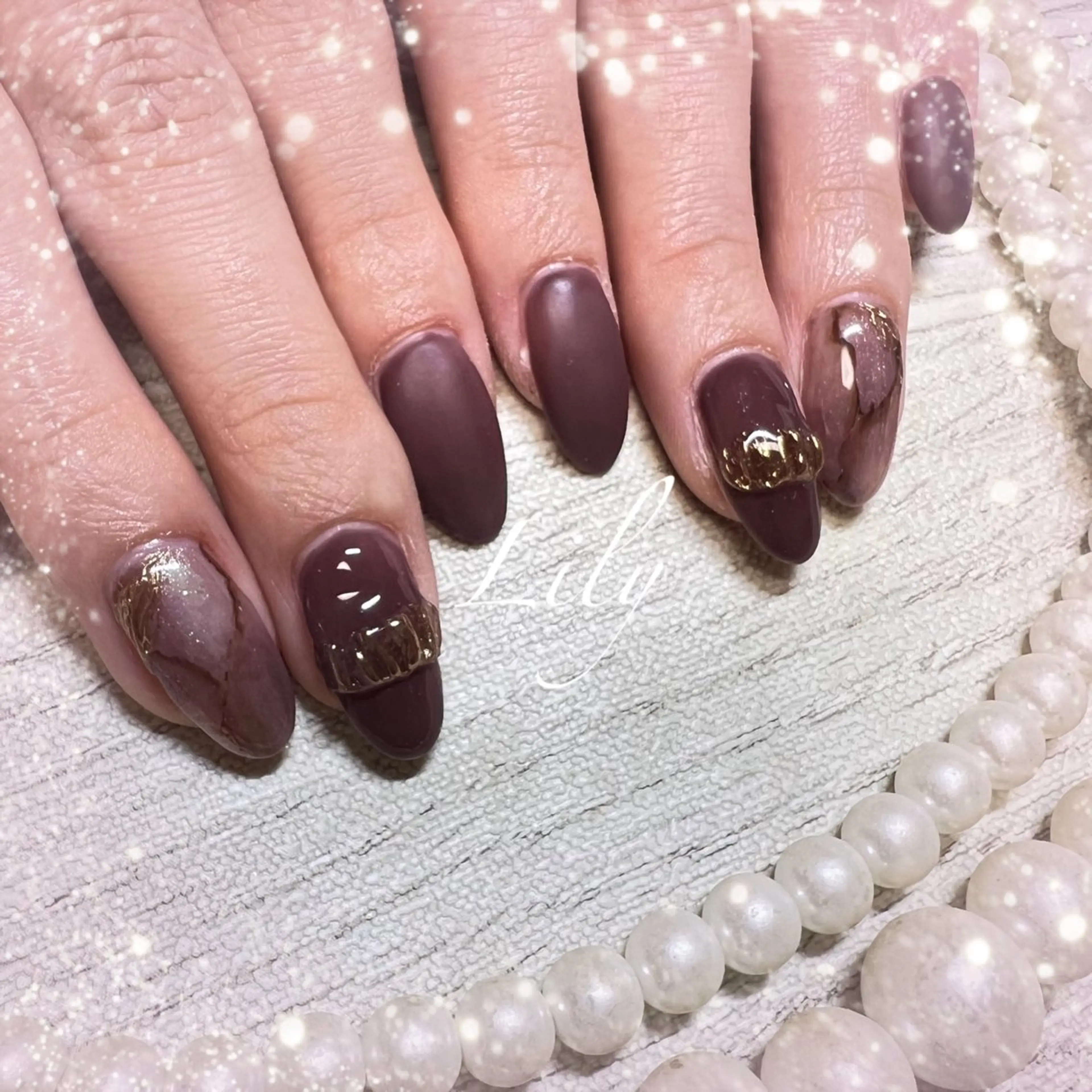 ネイル ハンドネイル Lily*nail 🌻Mii🌻のネイルデザイン