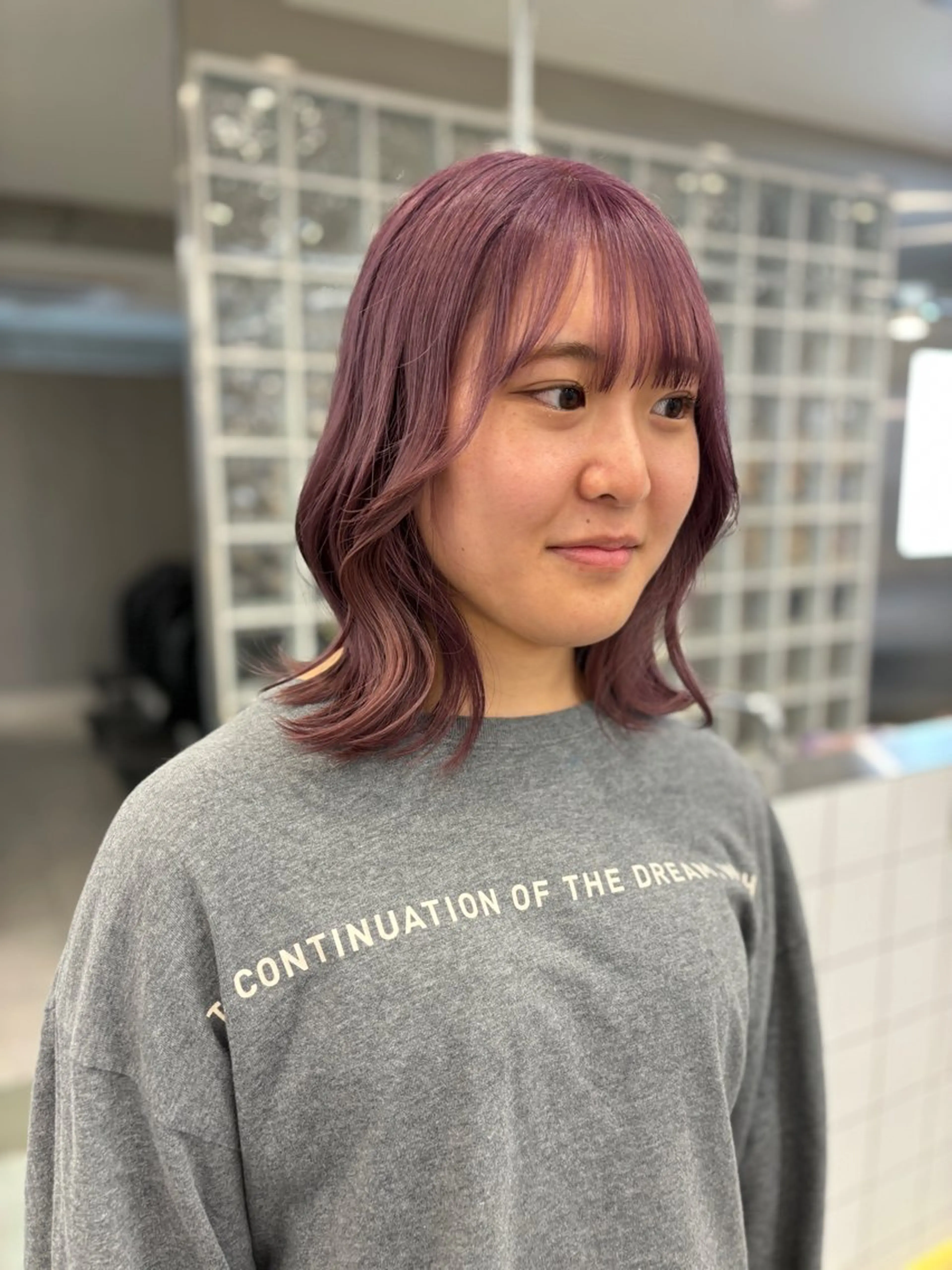 ミディアム カラー ベージュカラー ラベンダーカラー ラベンダーベージュ ラベンダーピンク ピンクカラー カットモデル募集 /RIOのヘアスタイル