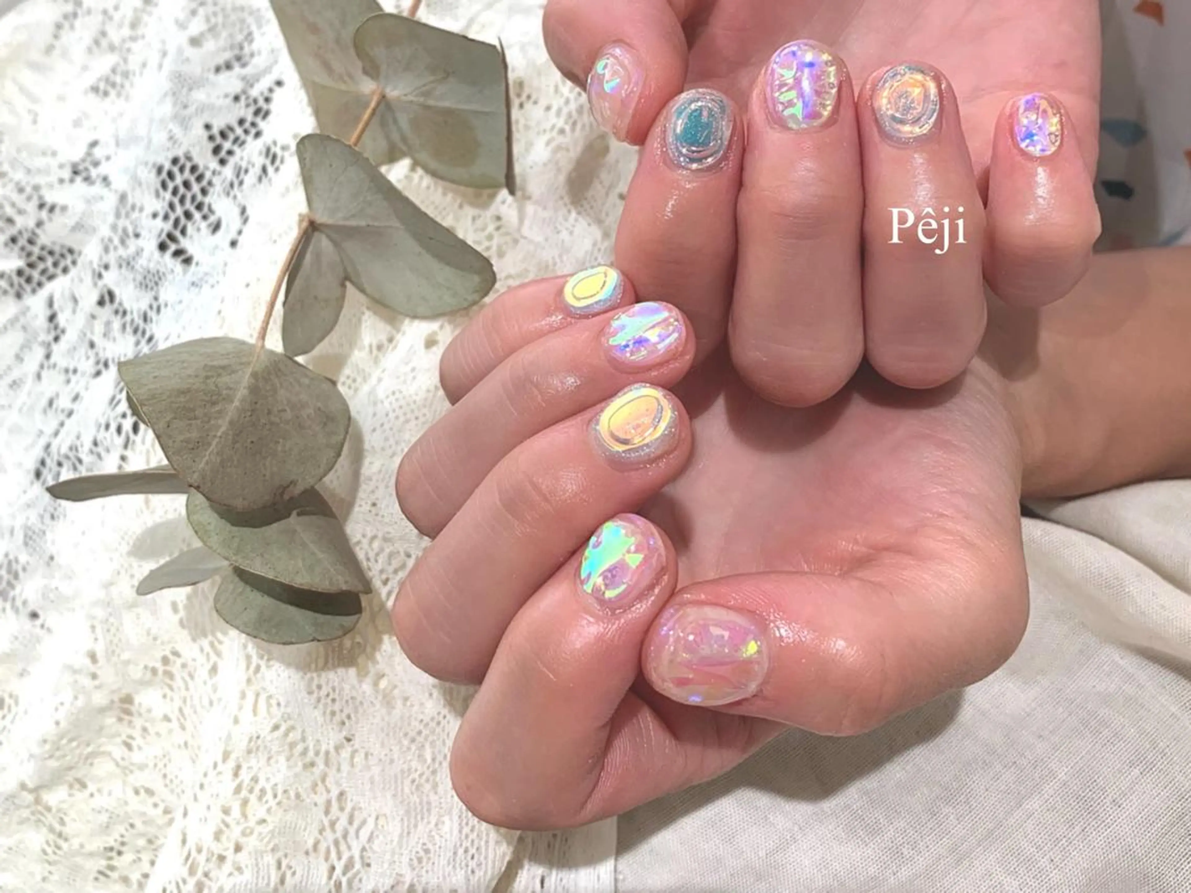 ショート m kaori𓃟のネイルデザイン