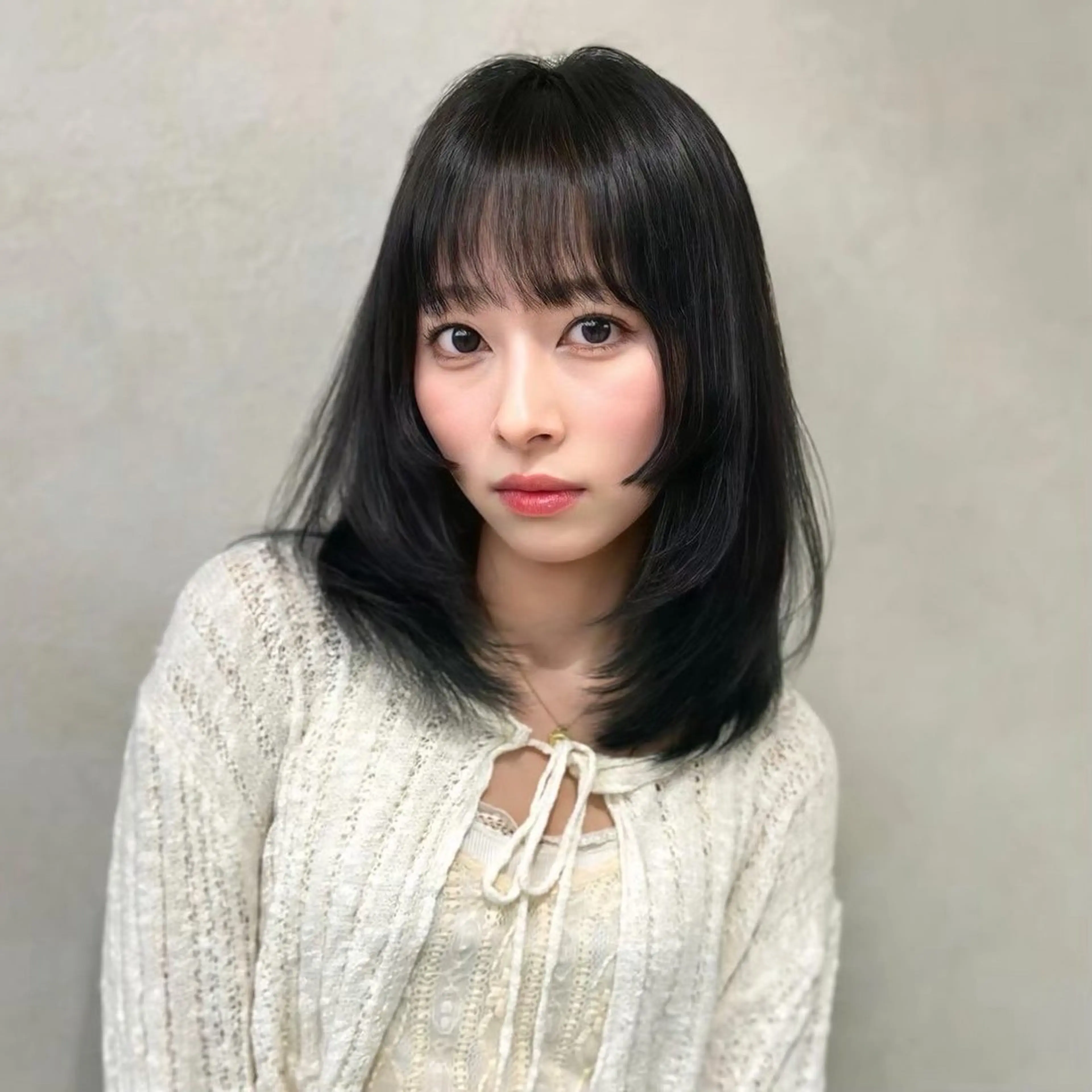 セミロング カラー ヘアカラー ANRI🎀 福岡美容師/韓国🎀のヘアスタイル