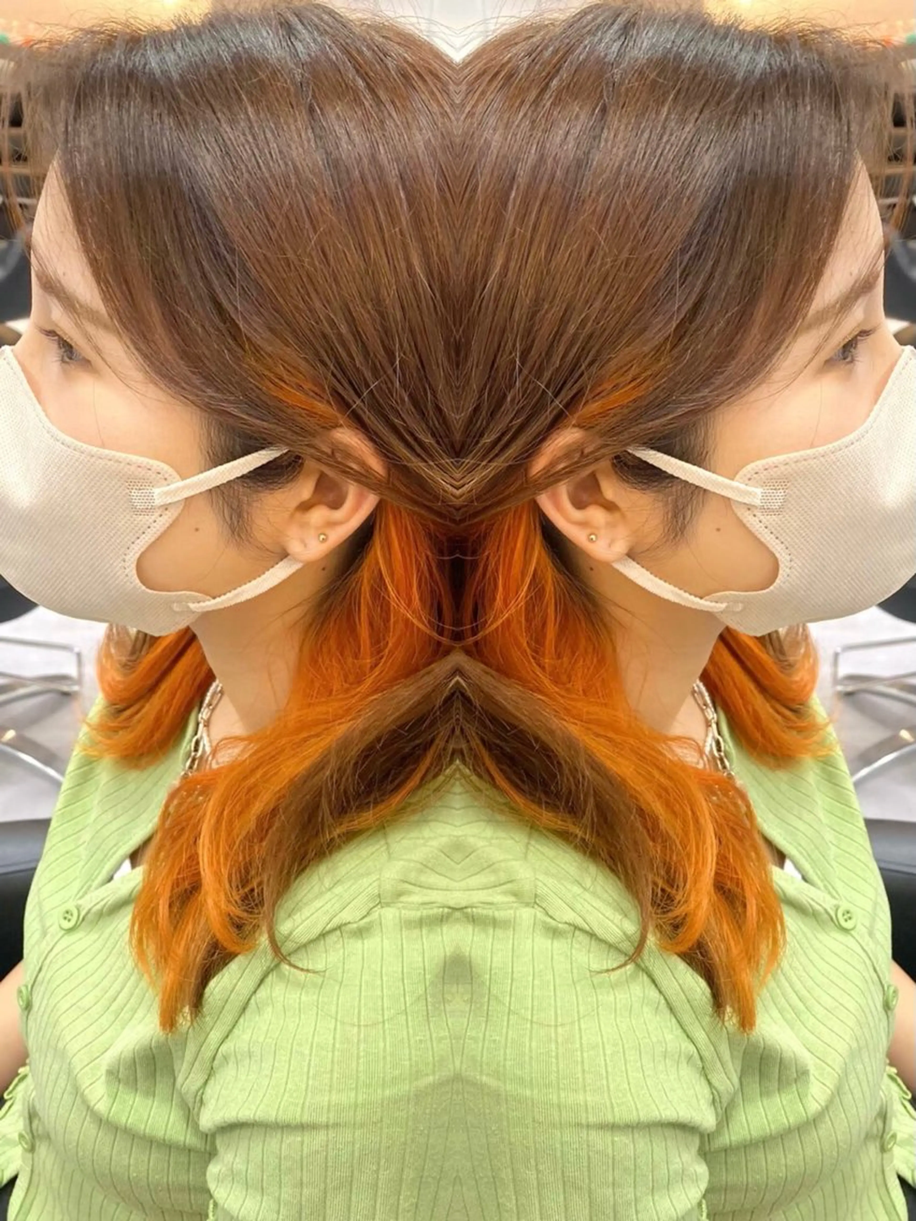 セミロング カラー 🩵レイヤー✖︎ 髪質改善🩵リョウヤのヘアスタイル