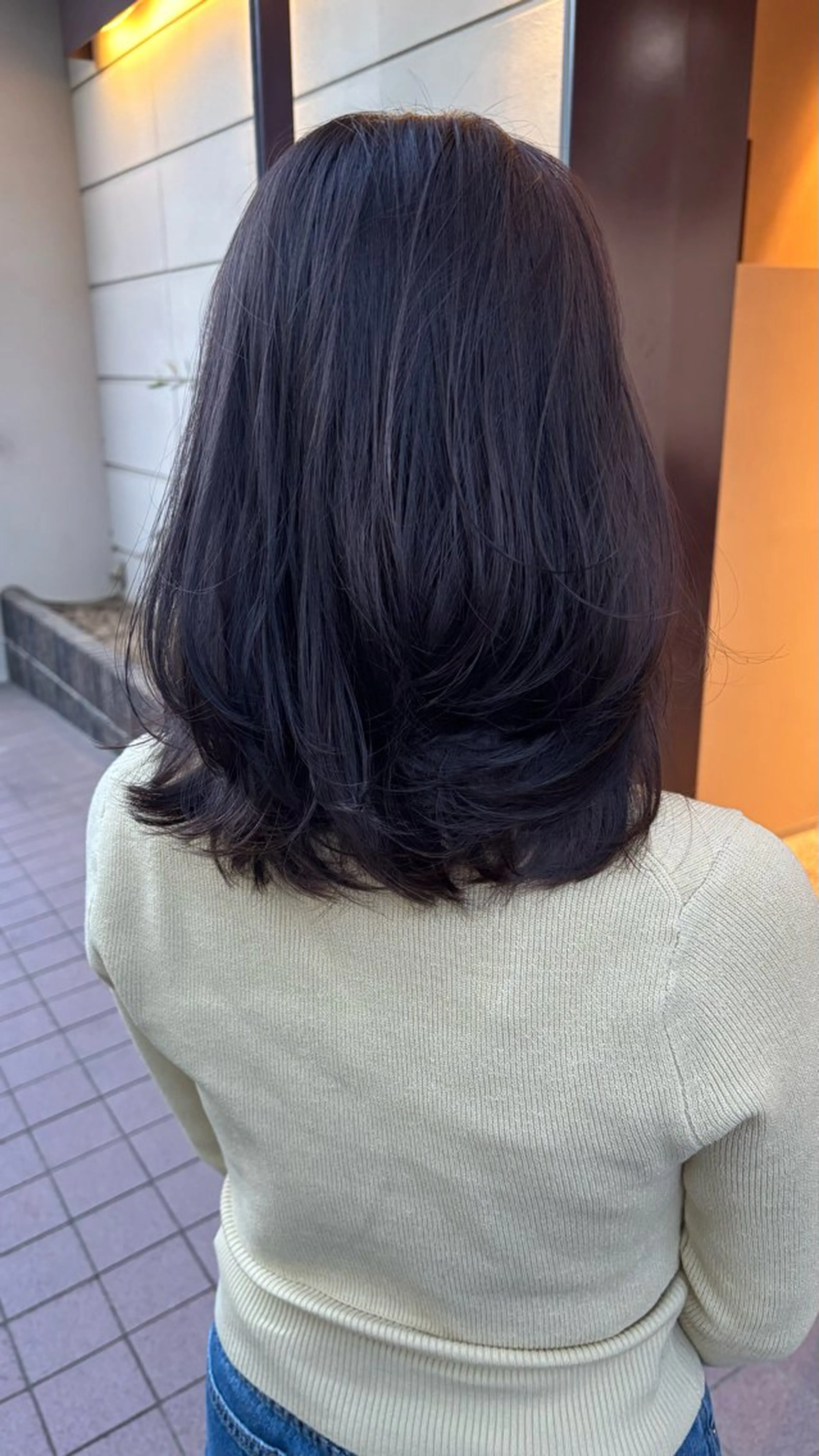 ミディアム 髪質改善 レイヤーカット 小顔カット トリートメント カット ヘアカラー トリートメント やまぐち もえかのヘアスタイル