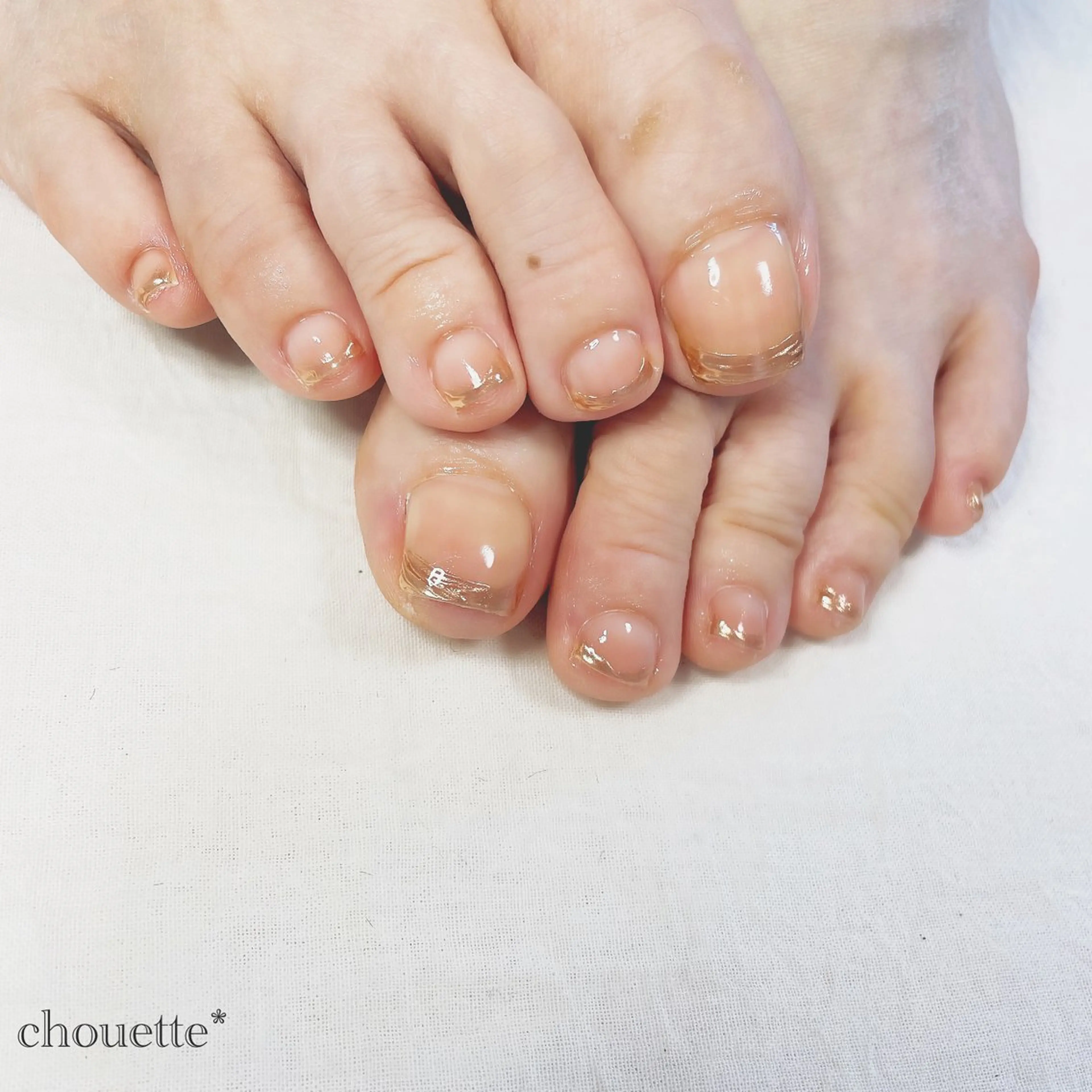 ネイル フレンチネイル ミラーネイル nail chouette*のネイルデザイン