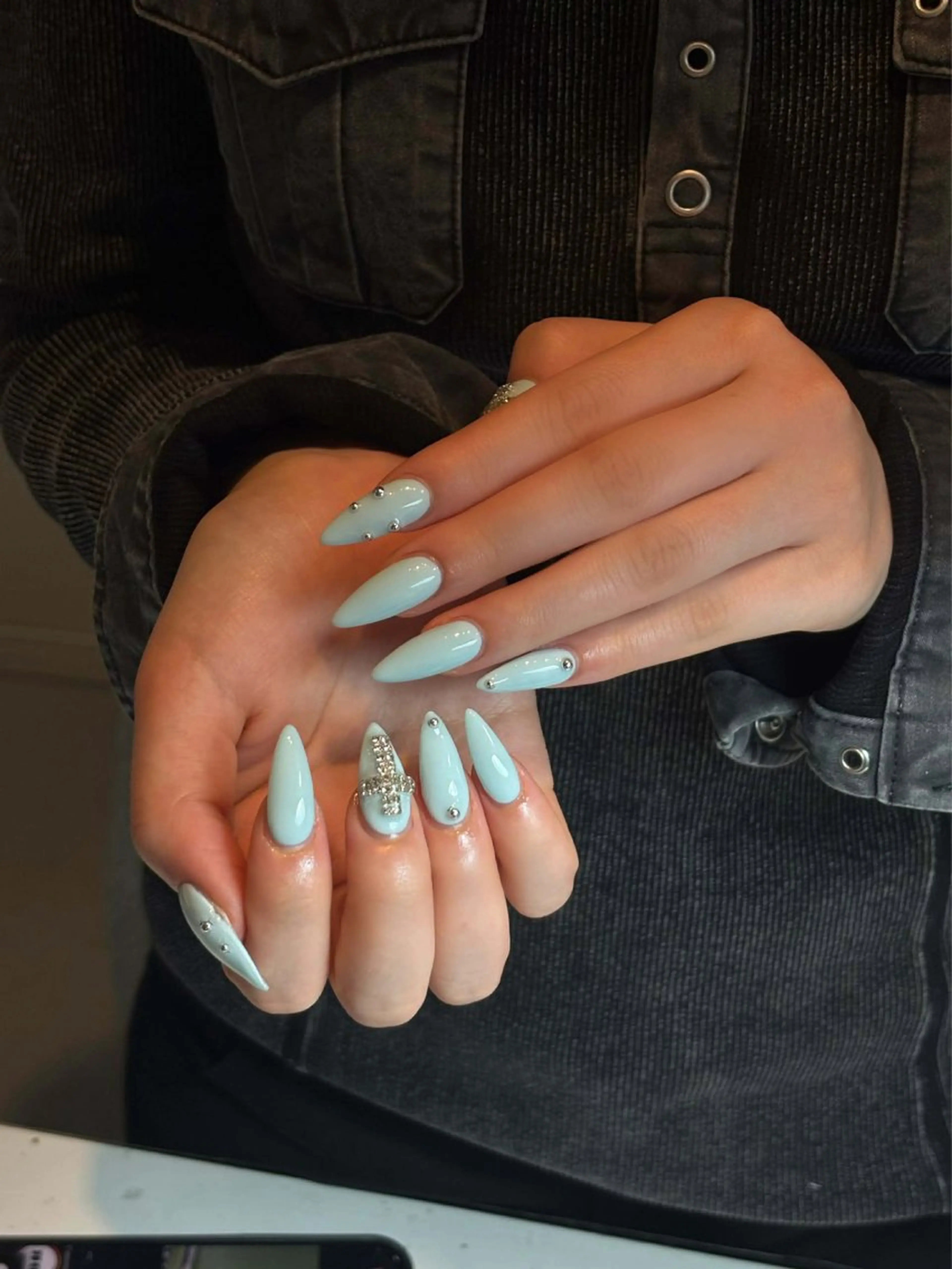 ネイル チークネイル ドット フレンチネイル グラデーション ハート ハンドネイル Julli NailStudioのネイルデザイン