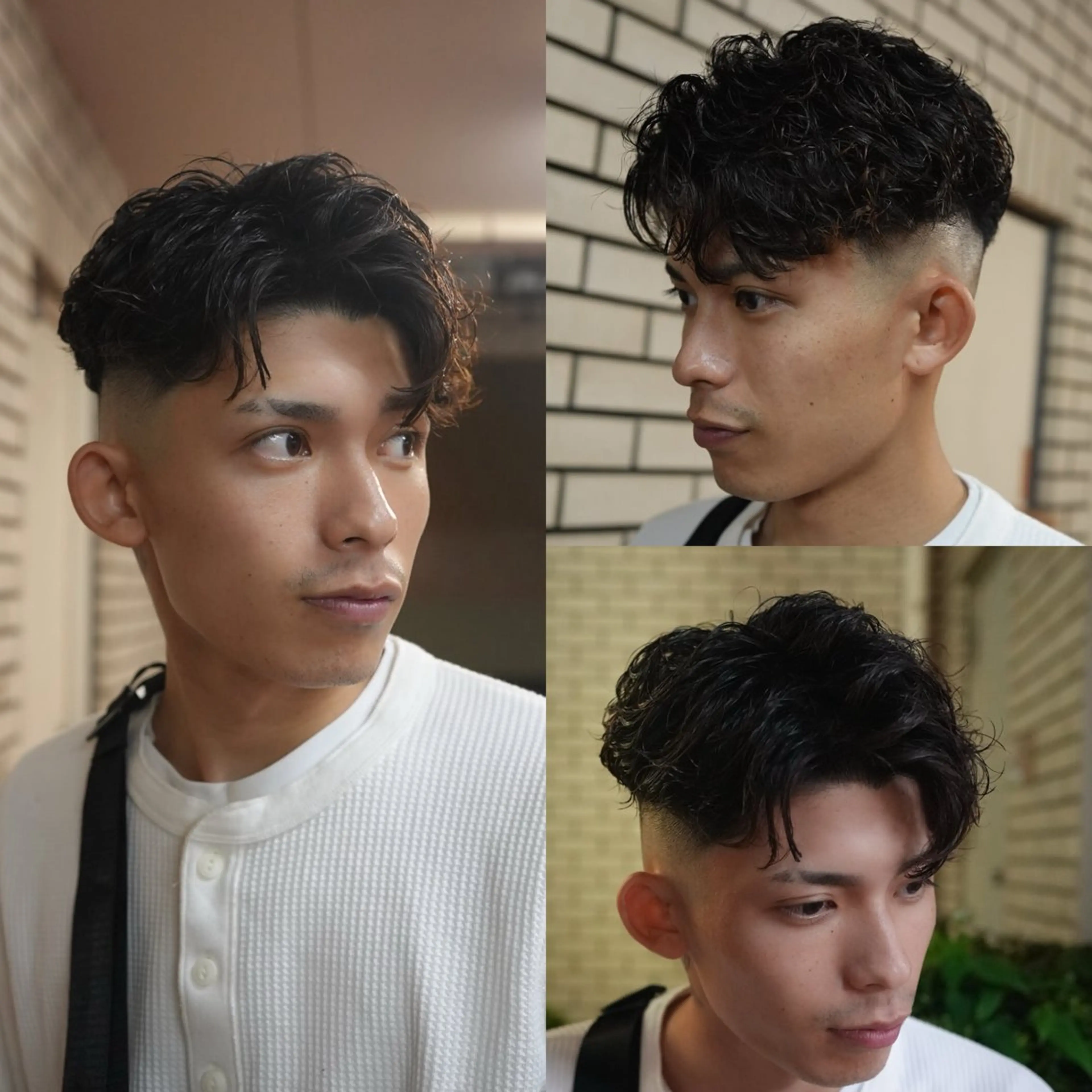 ショート パーマ メンズ メンズパーマ カット パーマ トリートメント ヘアセット メンズサロン ANSWERのヘアスタイル