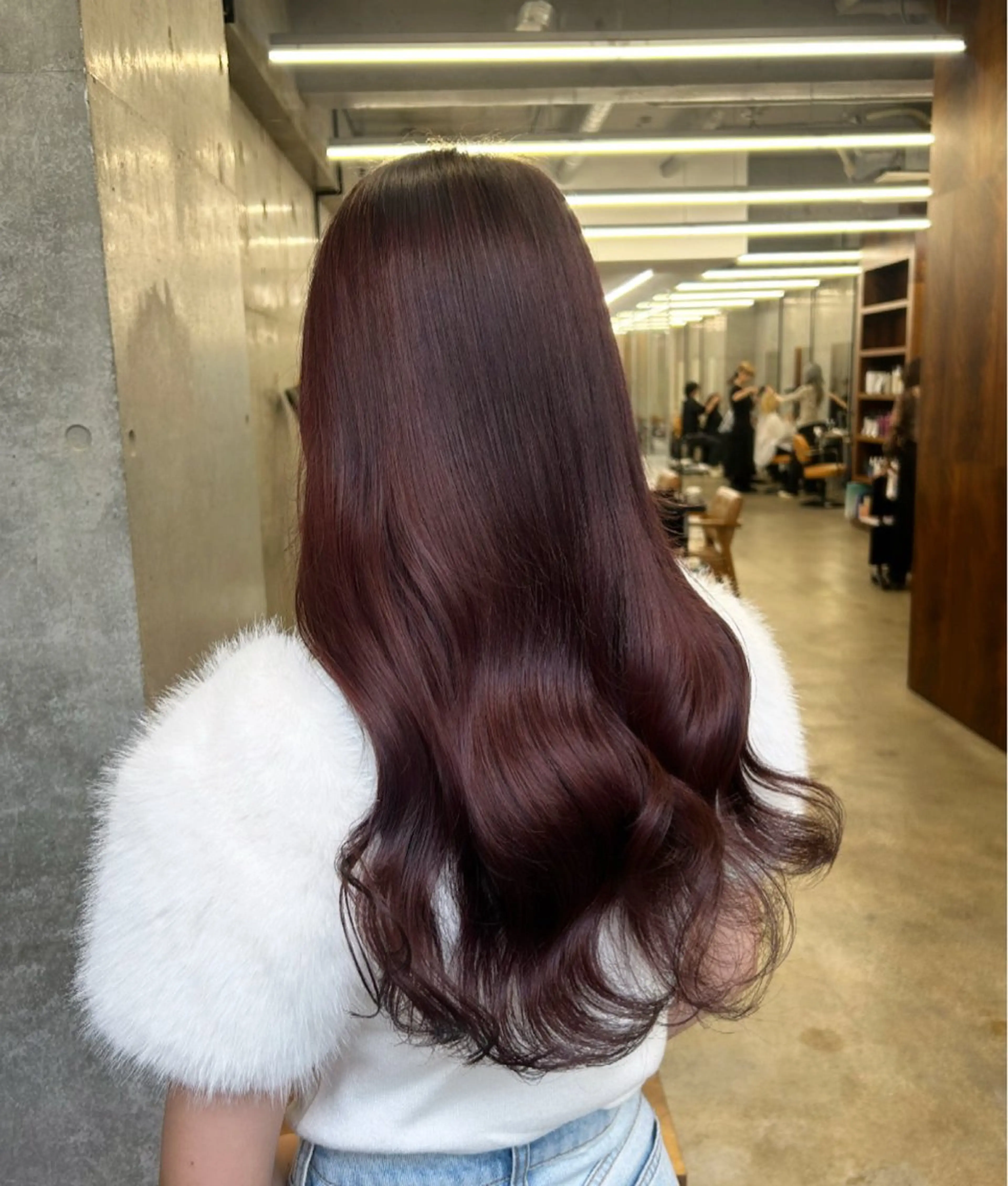 ロング カラー カット ヘアカラー トリートメント 🌷ラベンダーピンク 顔まわり🌷ねいろのヘアスタイル