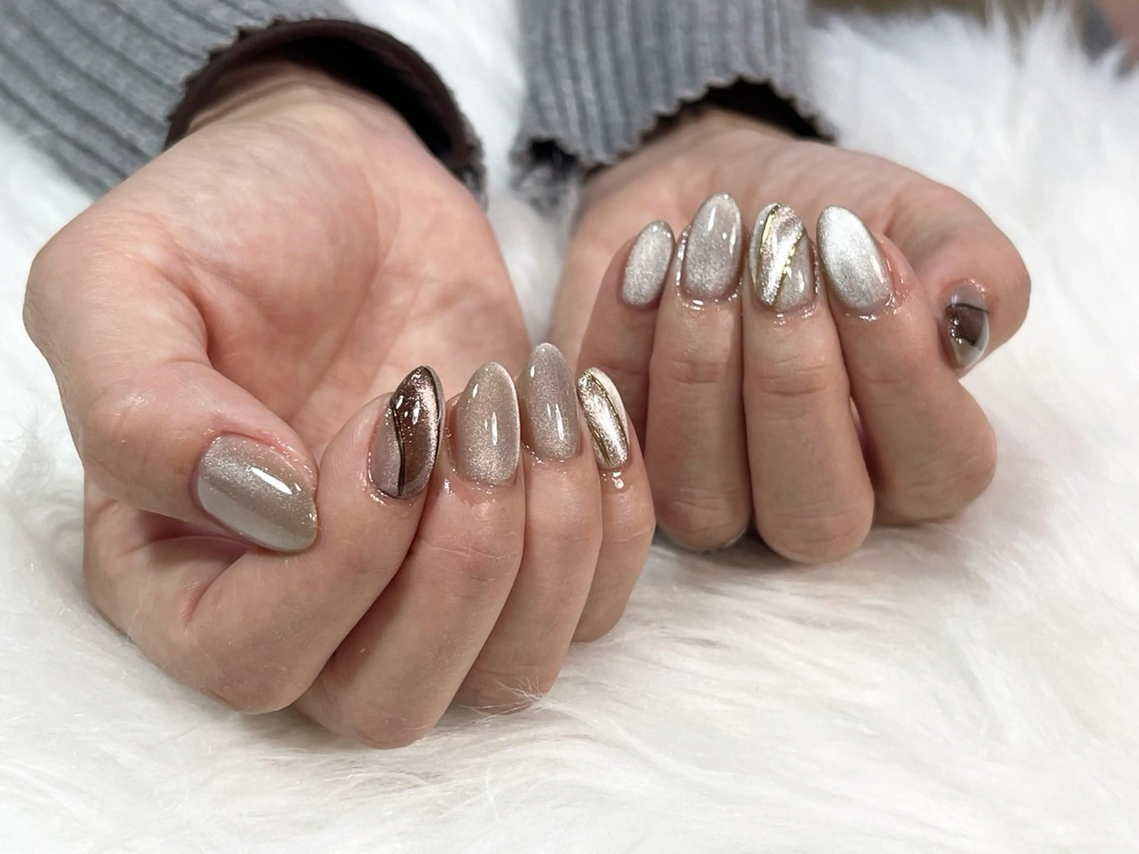 ネイル マグネットネイル マグネットワンカラー ワンカラーネイル nail salon Belle＊makoのネイルデザイン