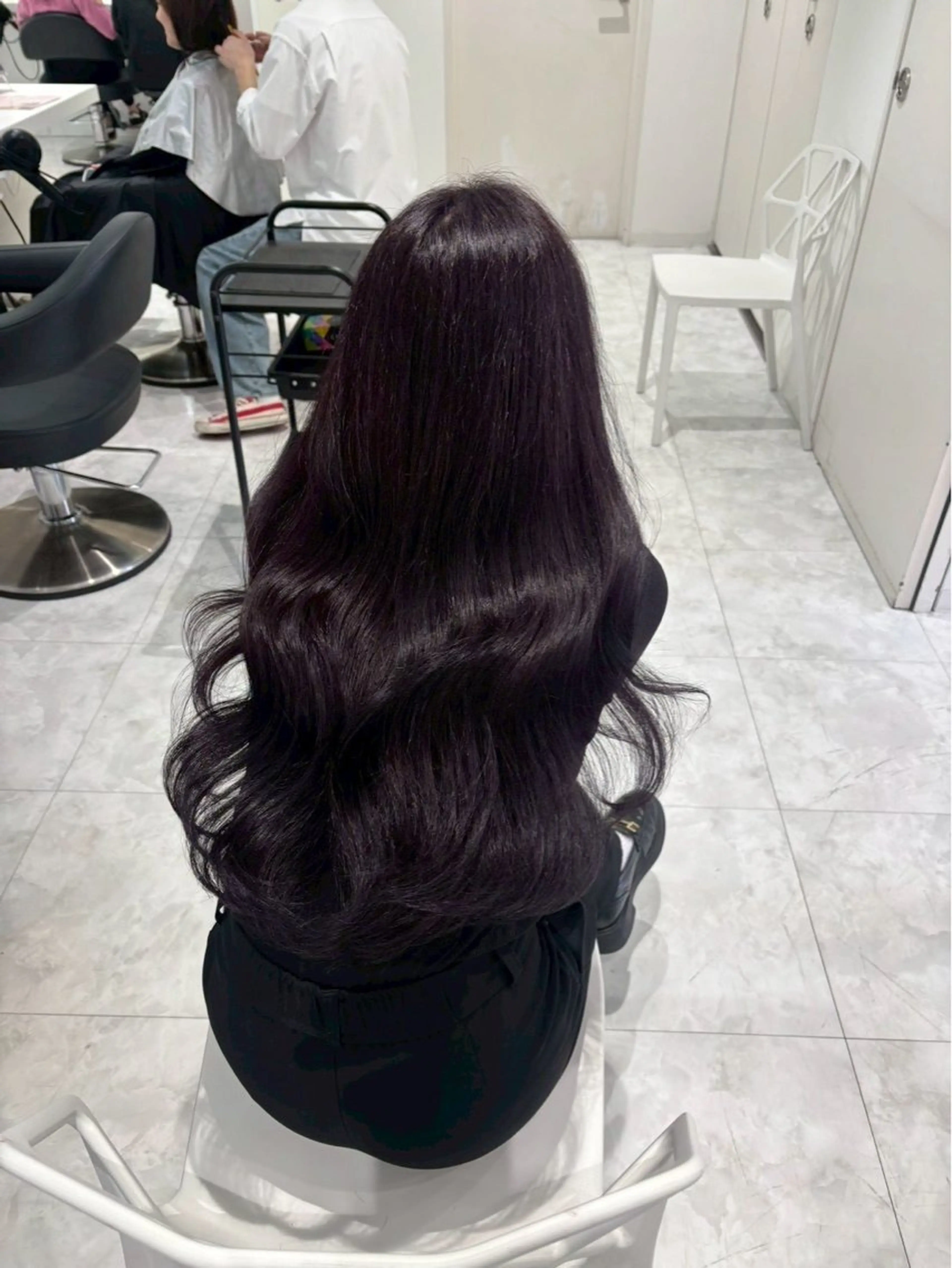 ロング カラー ヘアアレンジ メンズ ヘアカラー トリートメント 小高 咲蘭のヘアスタイル