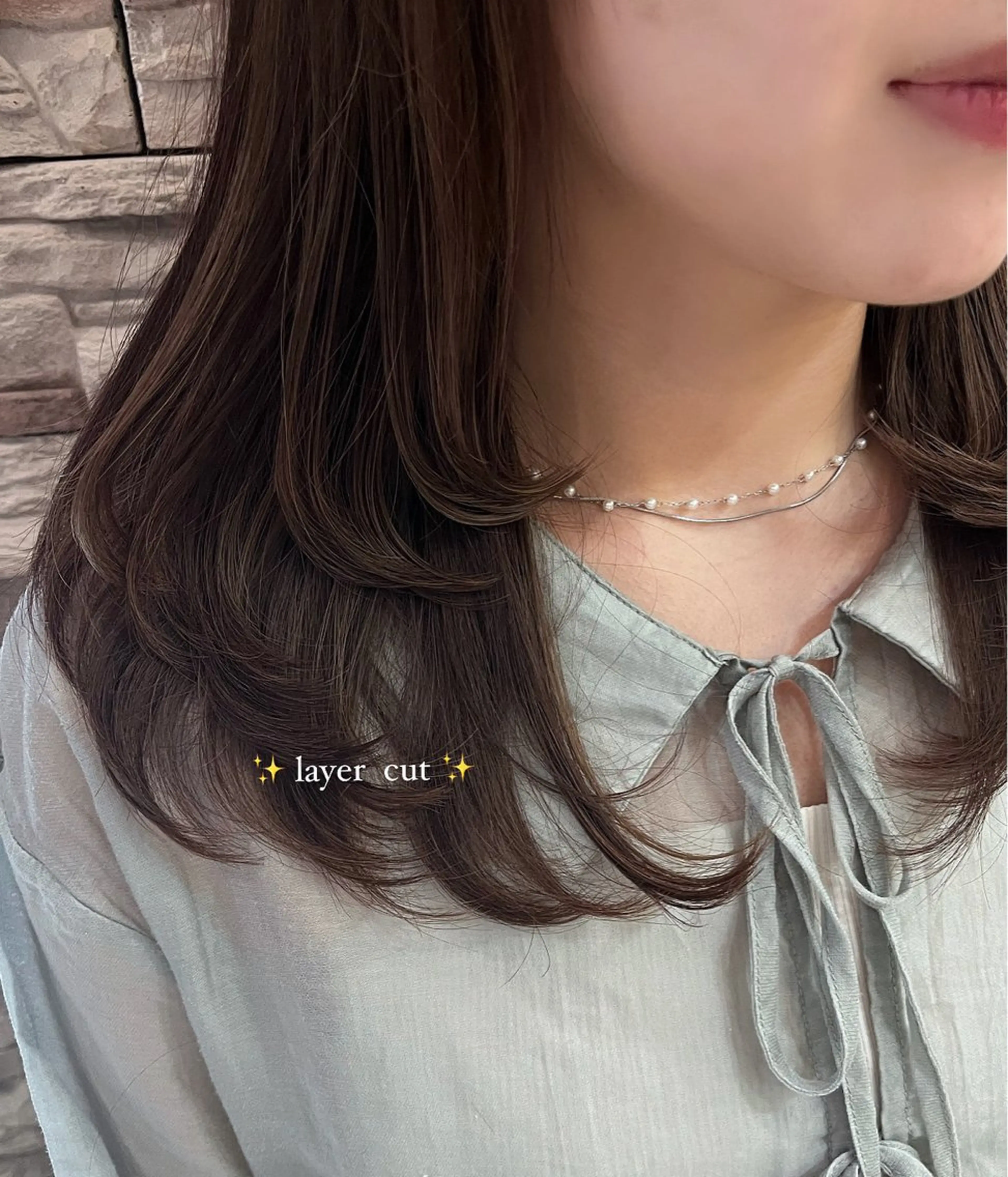 セミロング レイヤーカット 𝒩𝑜𝓃𝑜 / lenahcARIAのヘアスタイル