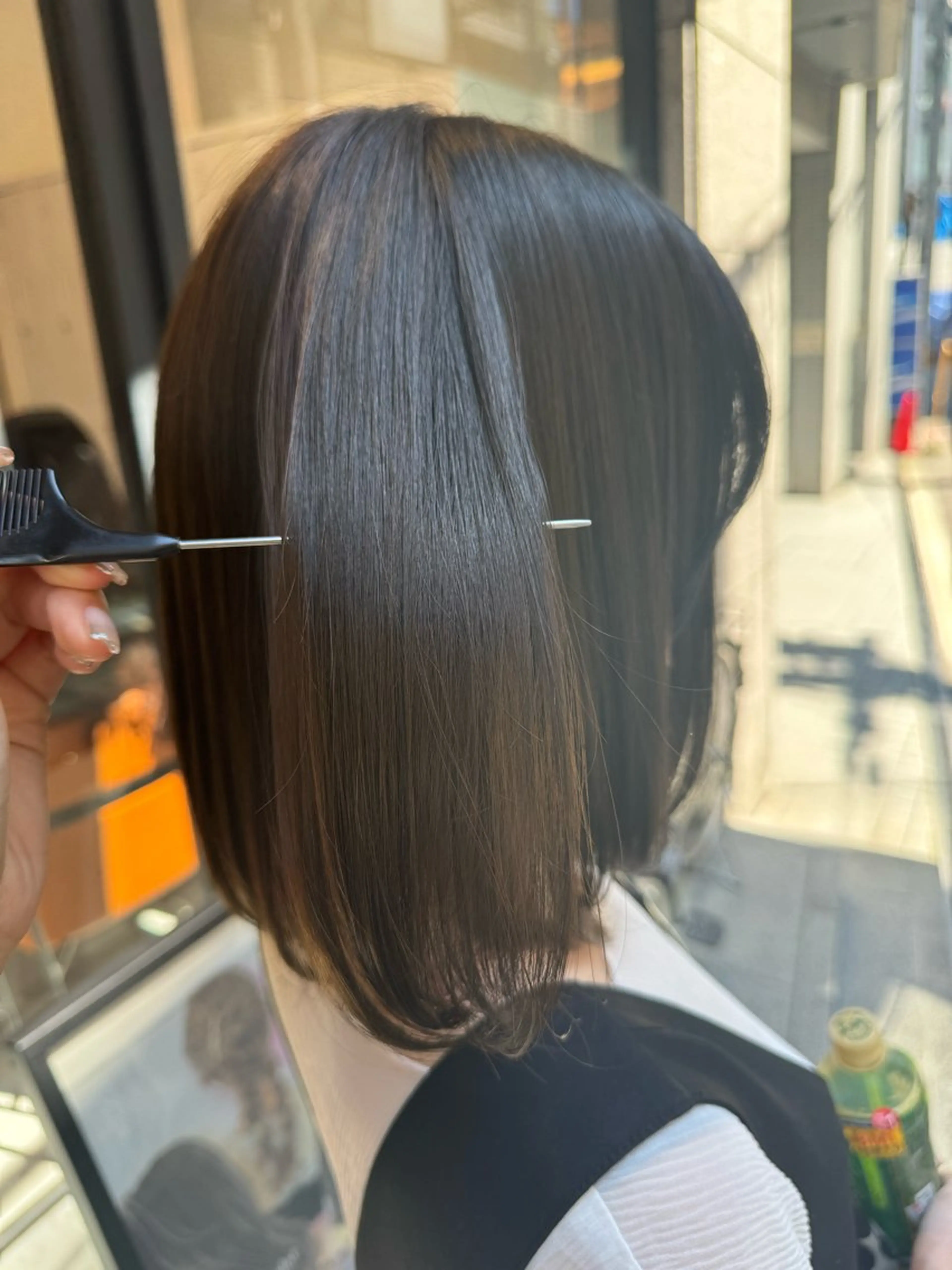 セミロング カラー 赤み無し柔らかカラー 【梅田】madokaのヘアスタイル