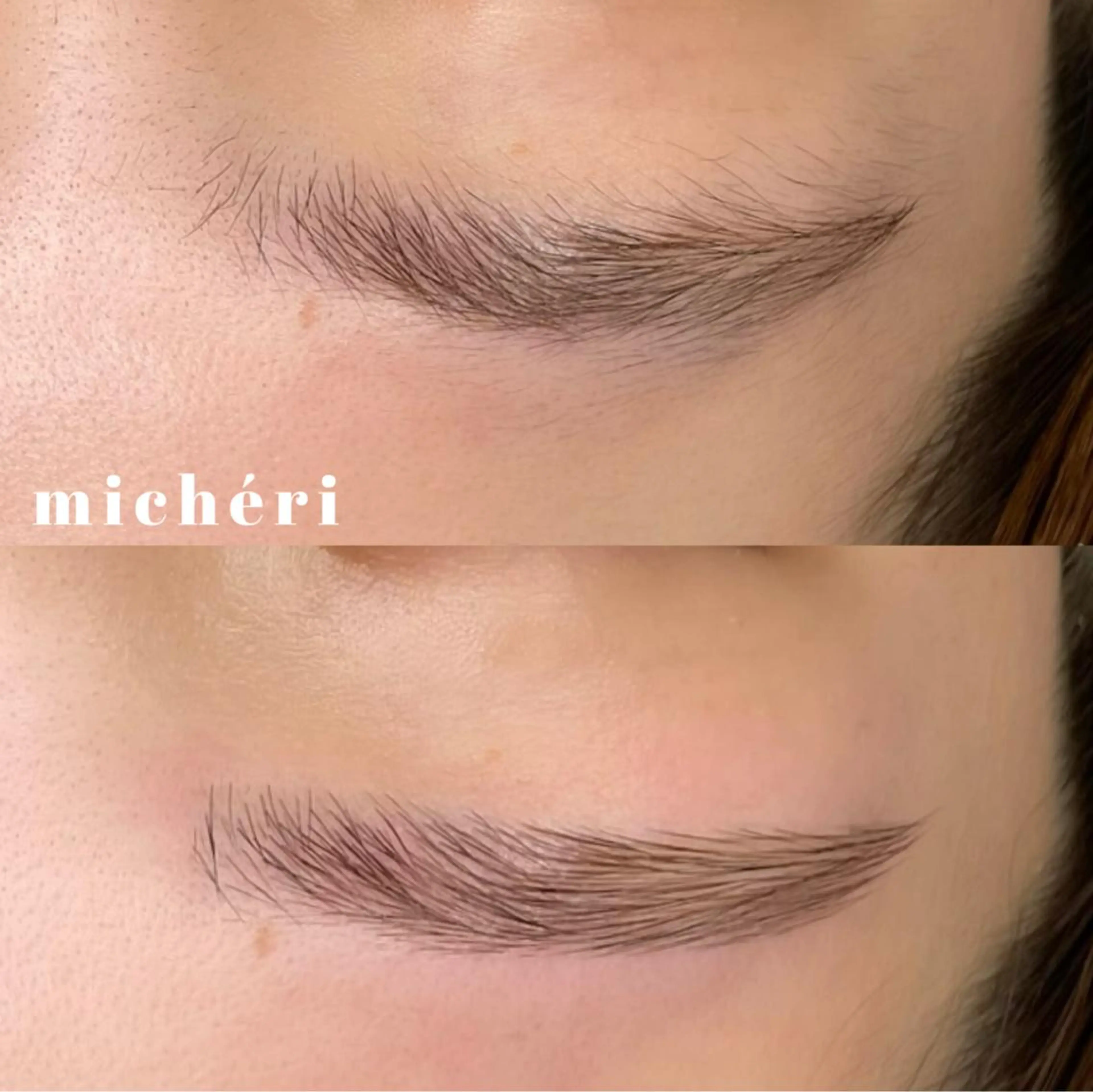 アイブロウ ワックス脱毛 michéri aoiのマツエク・マツパデザイン