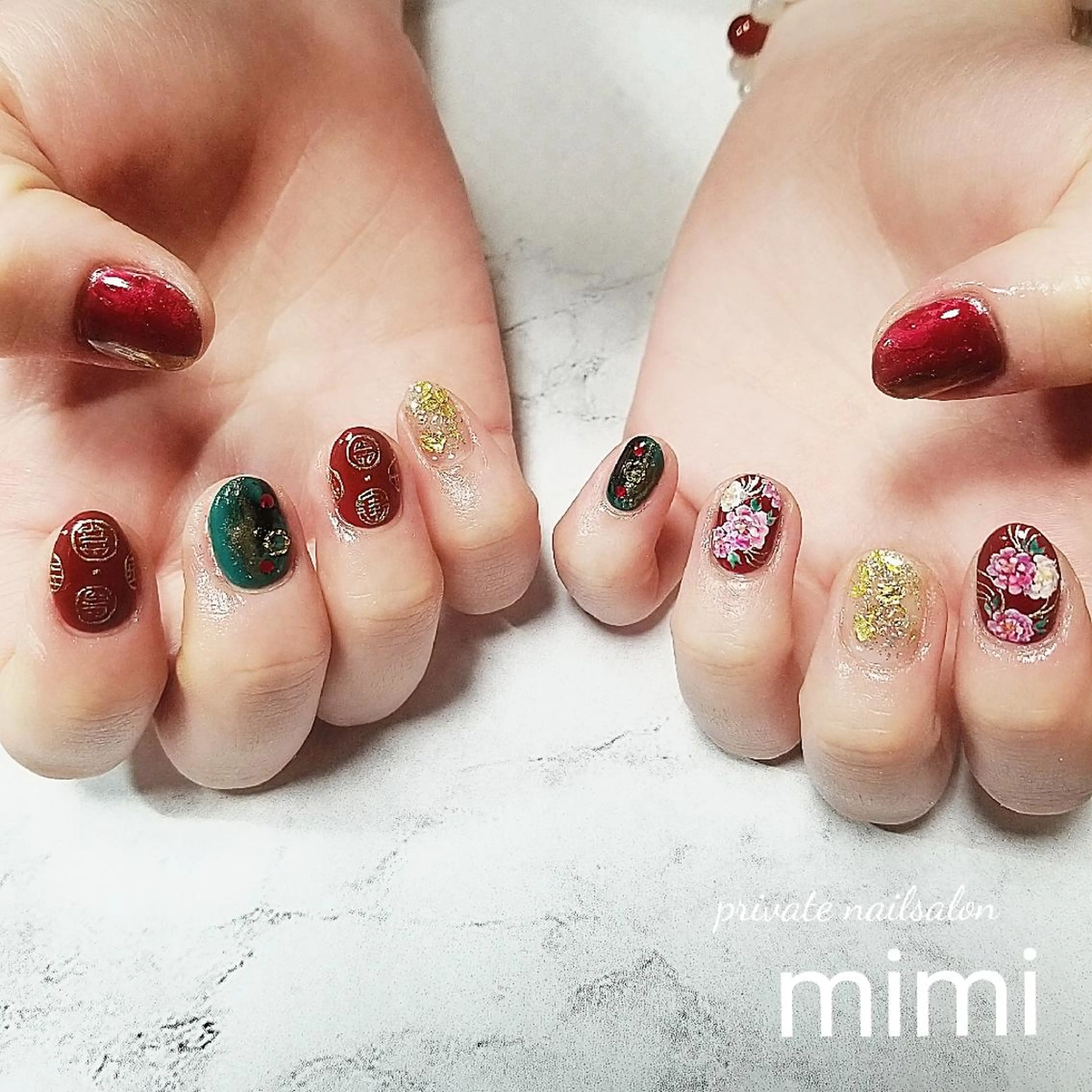 ネイル 持ち込み ハンドネイル 博多ネイル ｍｉｍｉのネイルデザイン