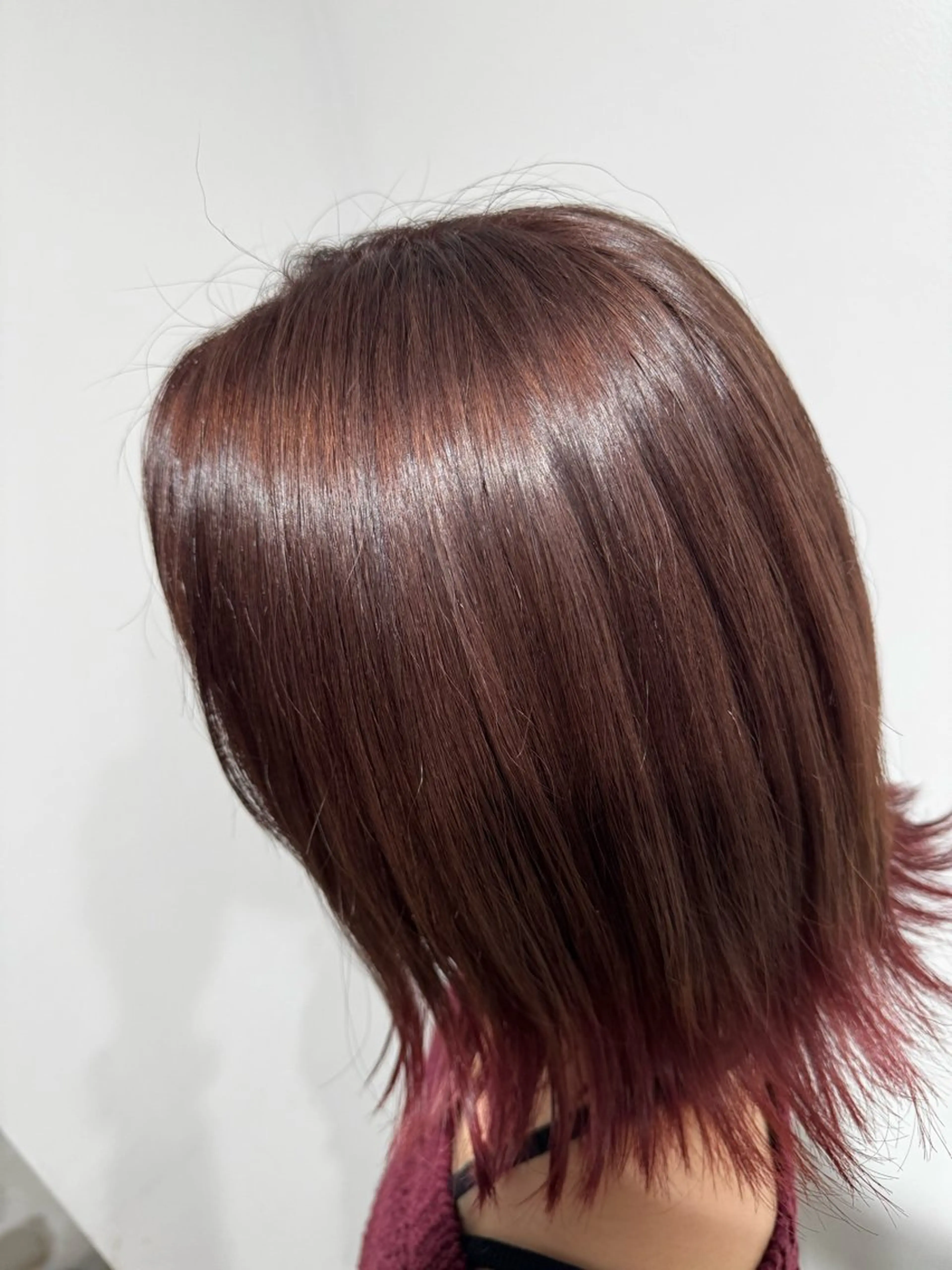 ミディアム カラー ブリーチ 透明感カラー ピンクカラー ヘアカラー 無料モデル募集/ボブ /レイヤー/Rinのヘアスタイル