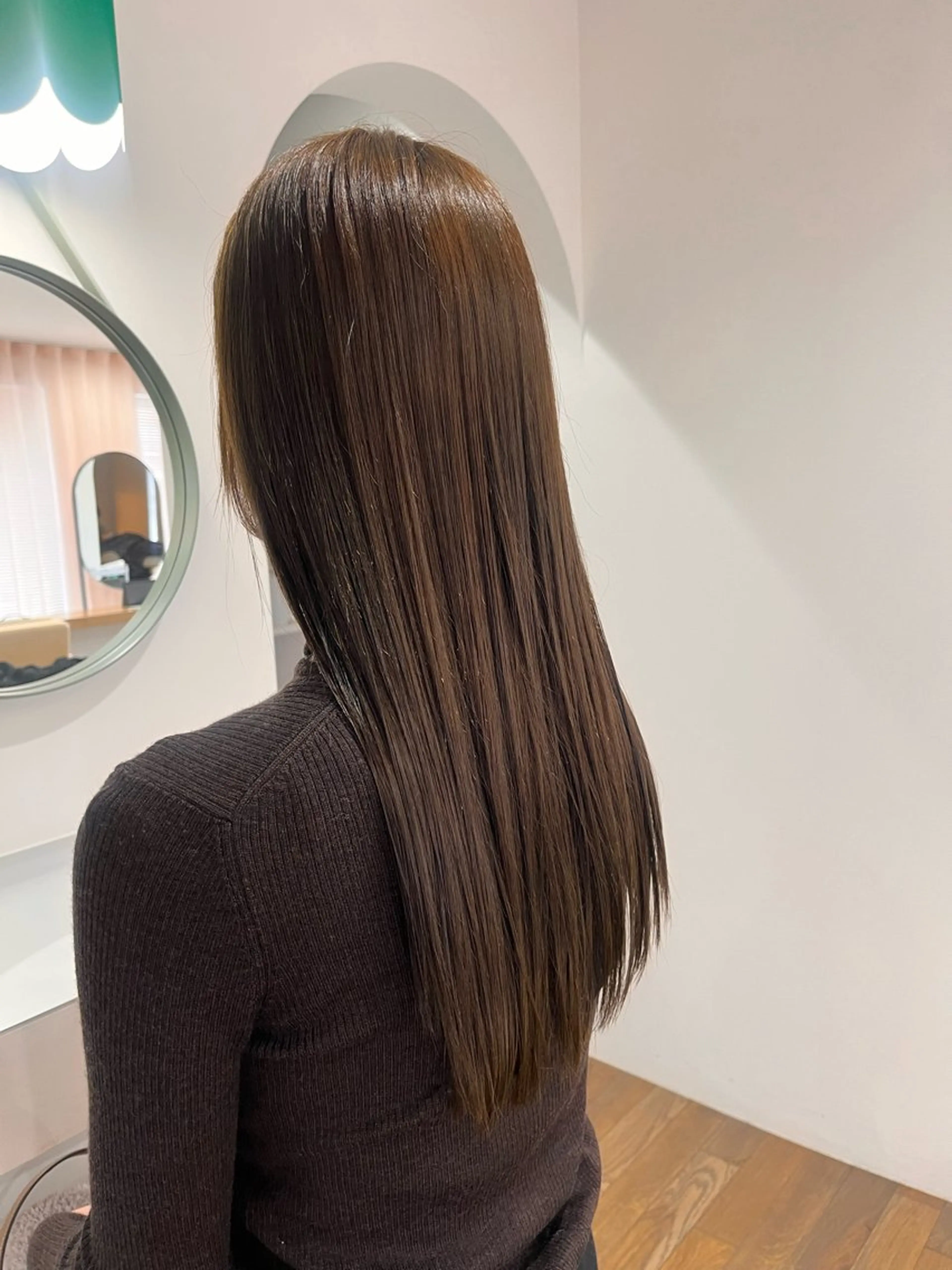 ロング カラー ヘアカラー トリートメント 武村美咲/ 暖色/艶カラーのヘアスタイル