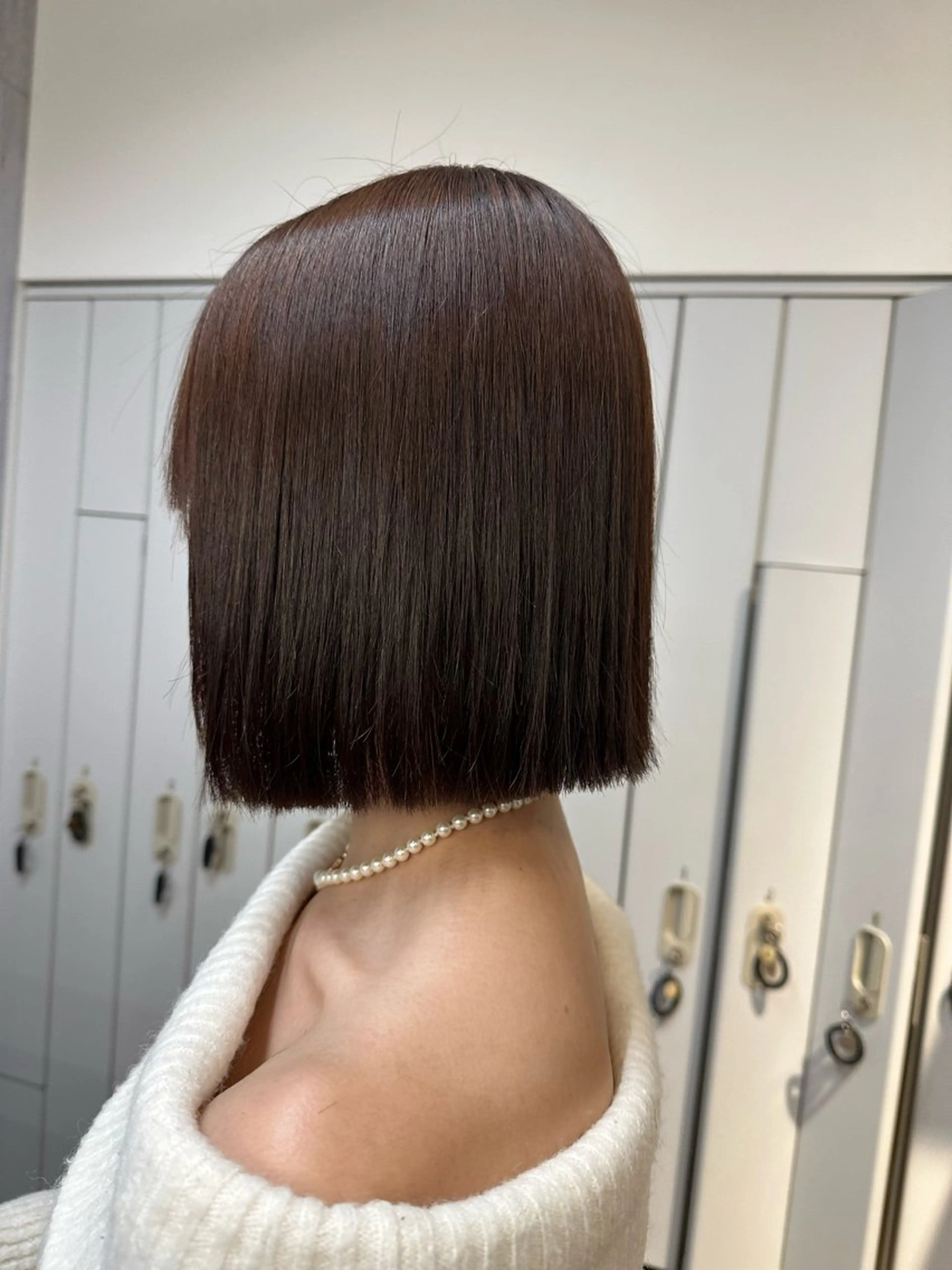 ミディアム パーマ 髪質改善 縮毛矯正 ストレートパーマ ✨似合わせカラー 阿部賢✨のヘアスタイル