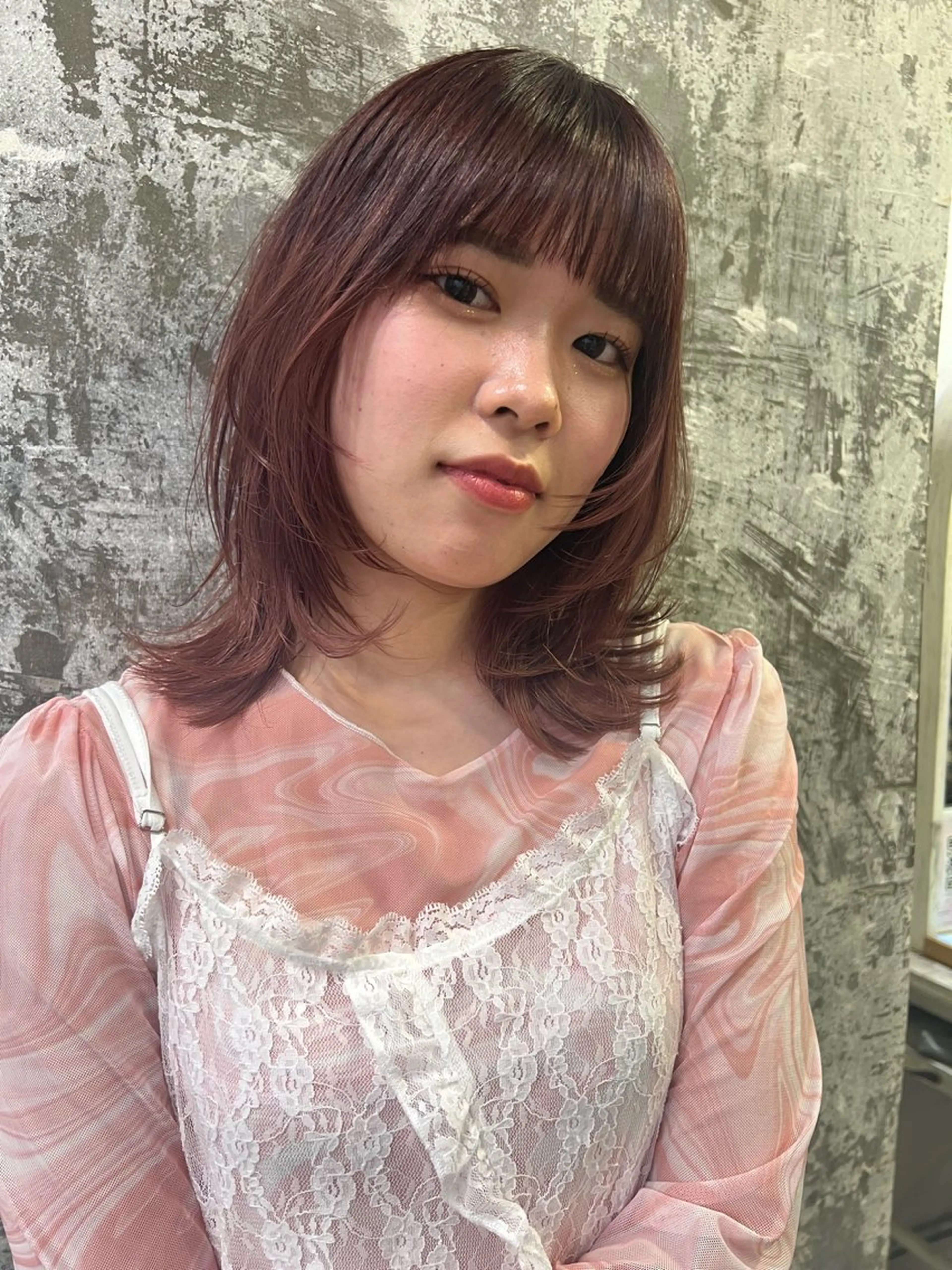 ミディアム ヘアカラー 【Pia】 セナ/ハイトーンのヘアスタイル