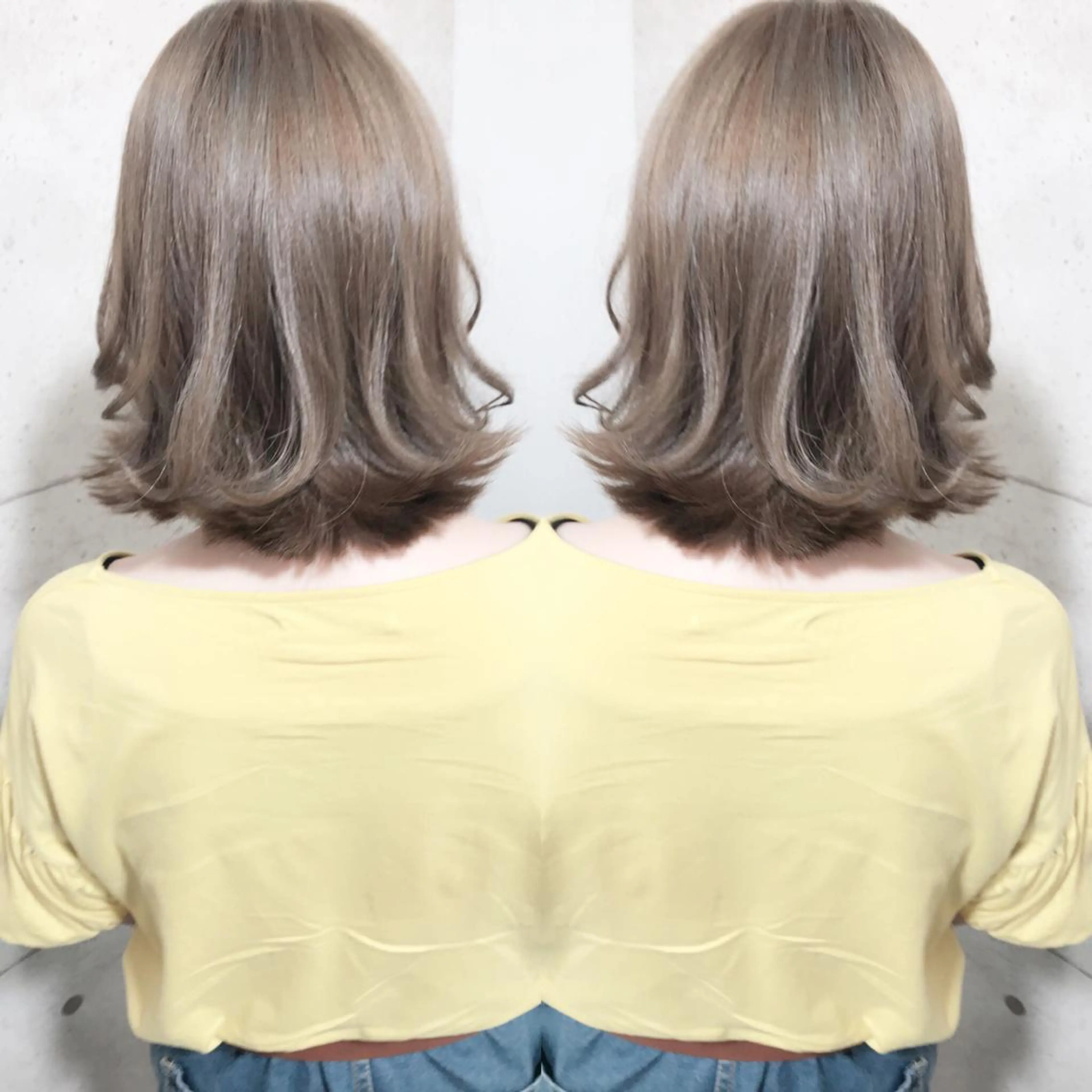 ミディアム ヘアカラー トリートメント Selene hair OSAKAのヘアスタイル