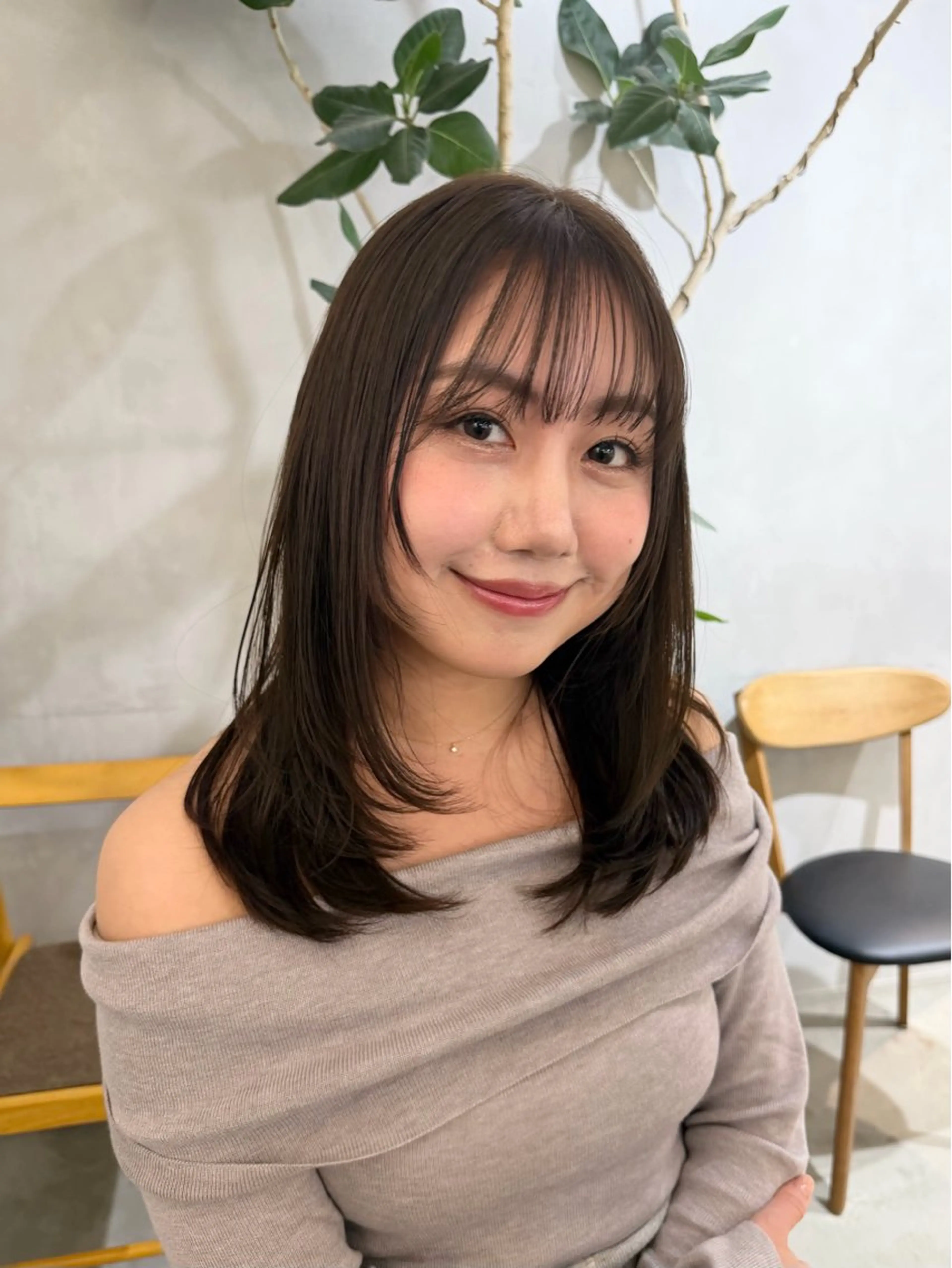 ミディアム カラー SAKI 新宿のヘアスタイル