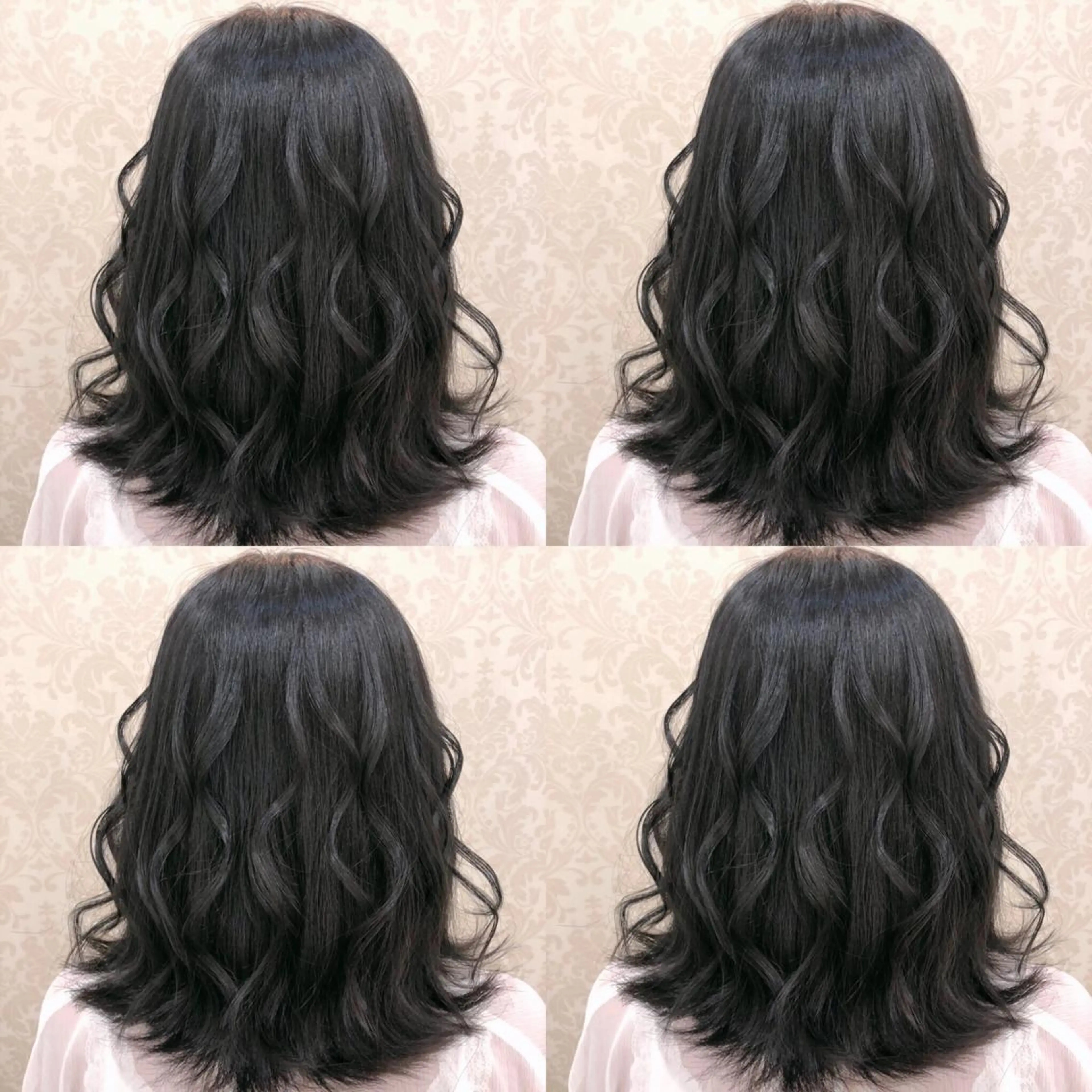 セミロング カラー 黒髪 ナチュラルブラック 🌷MAYU 🌷のヘアスタイル