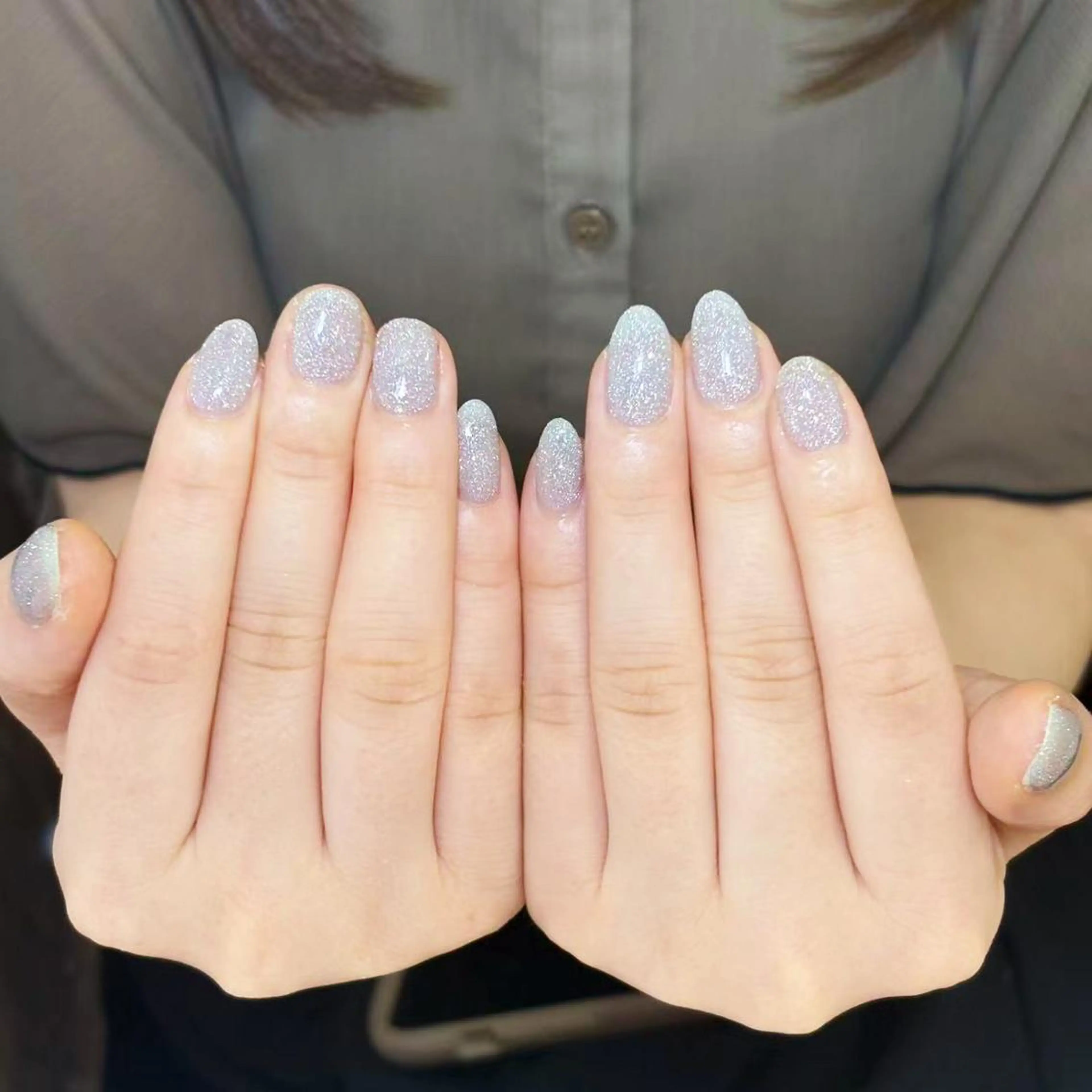 ネイル アートネイル オーロラネイル ガーリー キラキラネイル 韓国ネイル リナ 💅のネイルデザイン