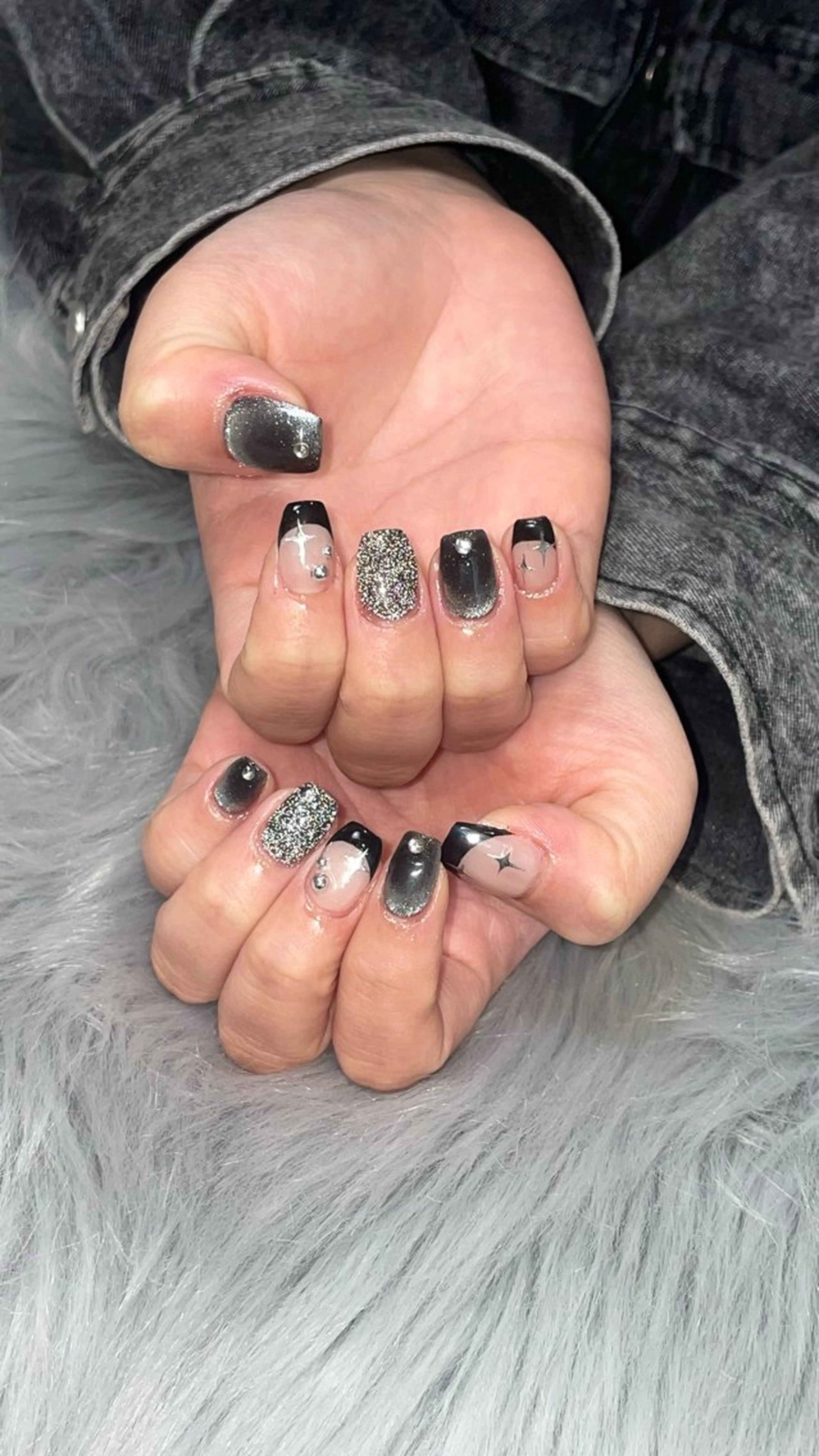 ネイル ラメ(グリッター) RICO Nail パーツつけ放題🌈のネイルデザイン