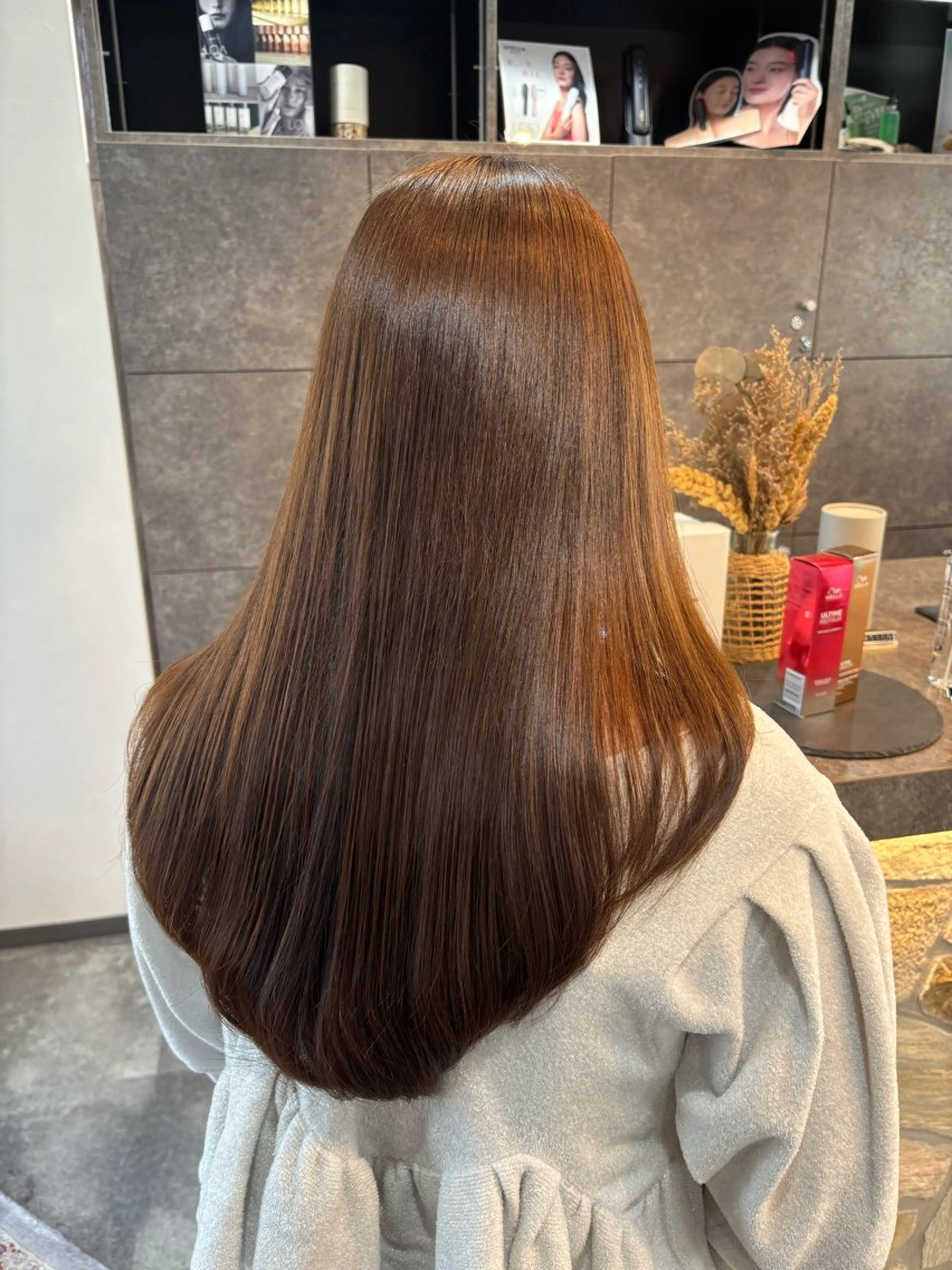 カット 縮毛矯正 レイヤー✂︎ぷつボブ 艶カラー🤍noaのヘアスタイル