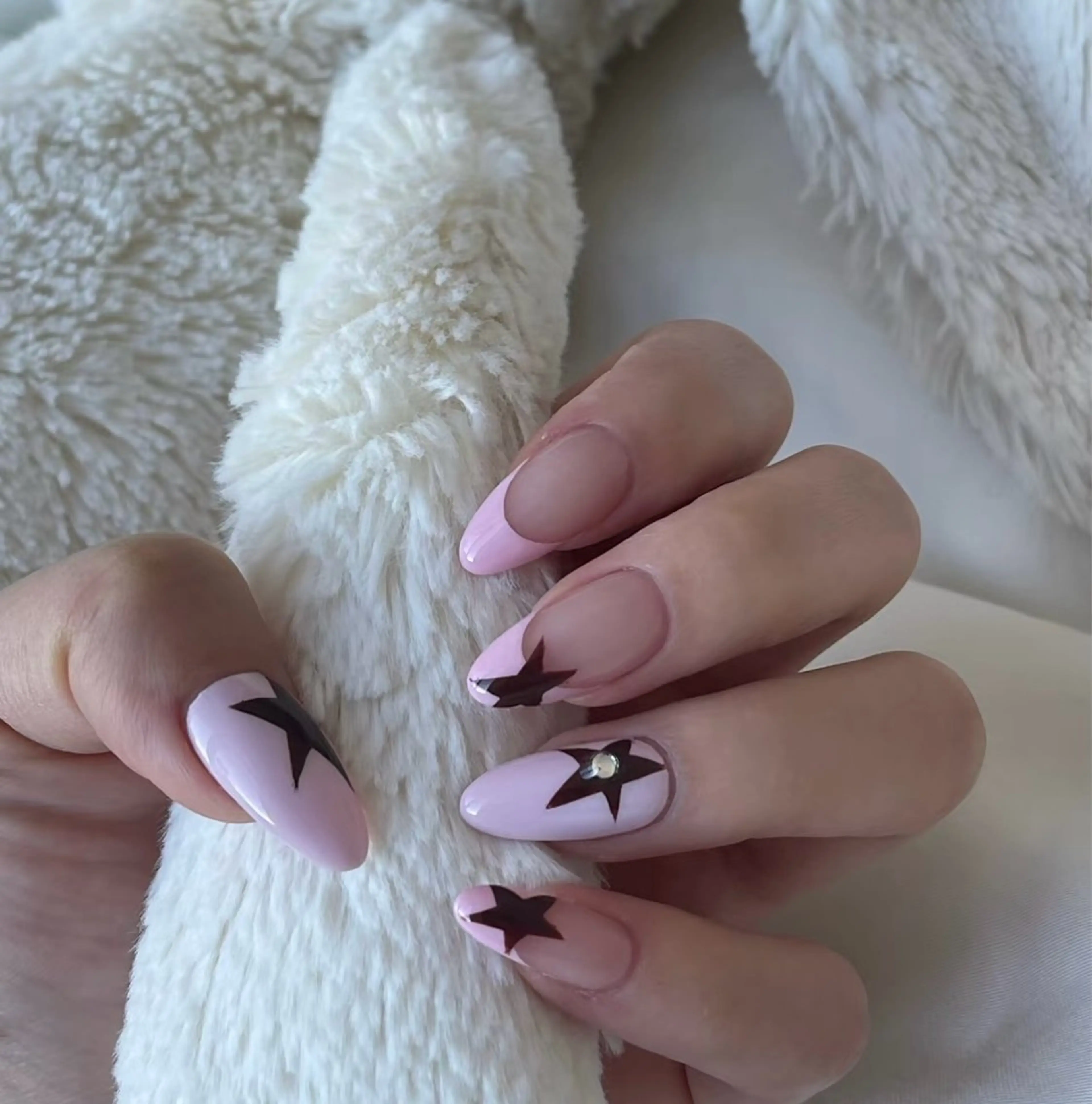ネイル フラワーネイル フレンチネイル ジェルネイル ガラスフレンチ ハート ハンドネイル BabyYouMi nailのネイルデザイン